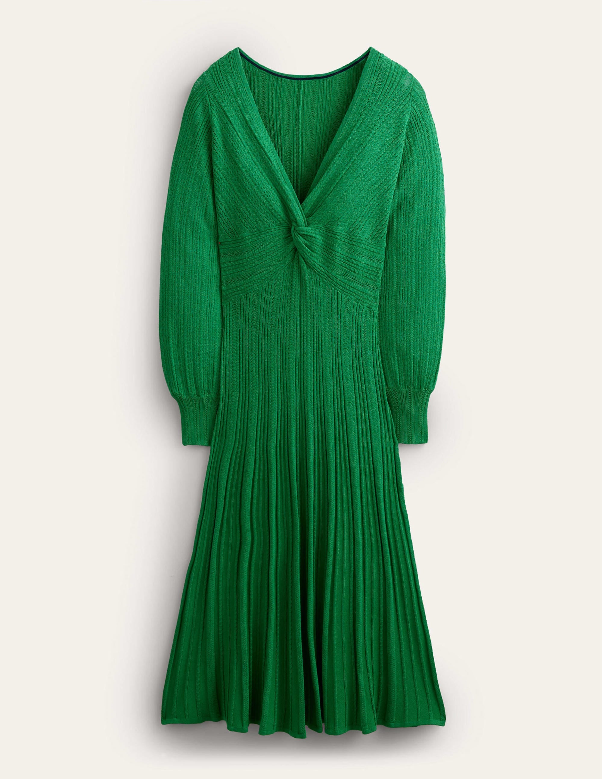 Strick-Midikleid mit Twistdetail-Schottengrün - Image 6