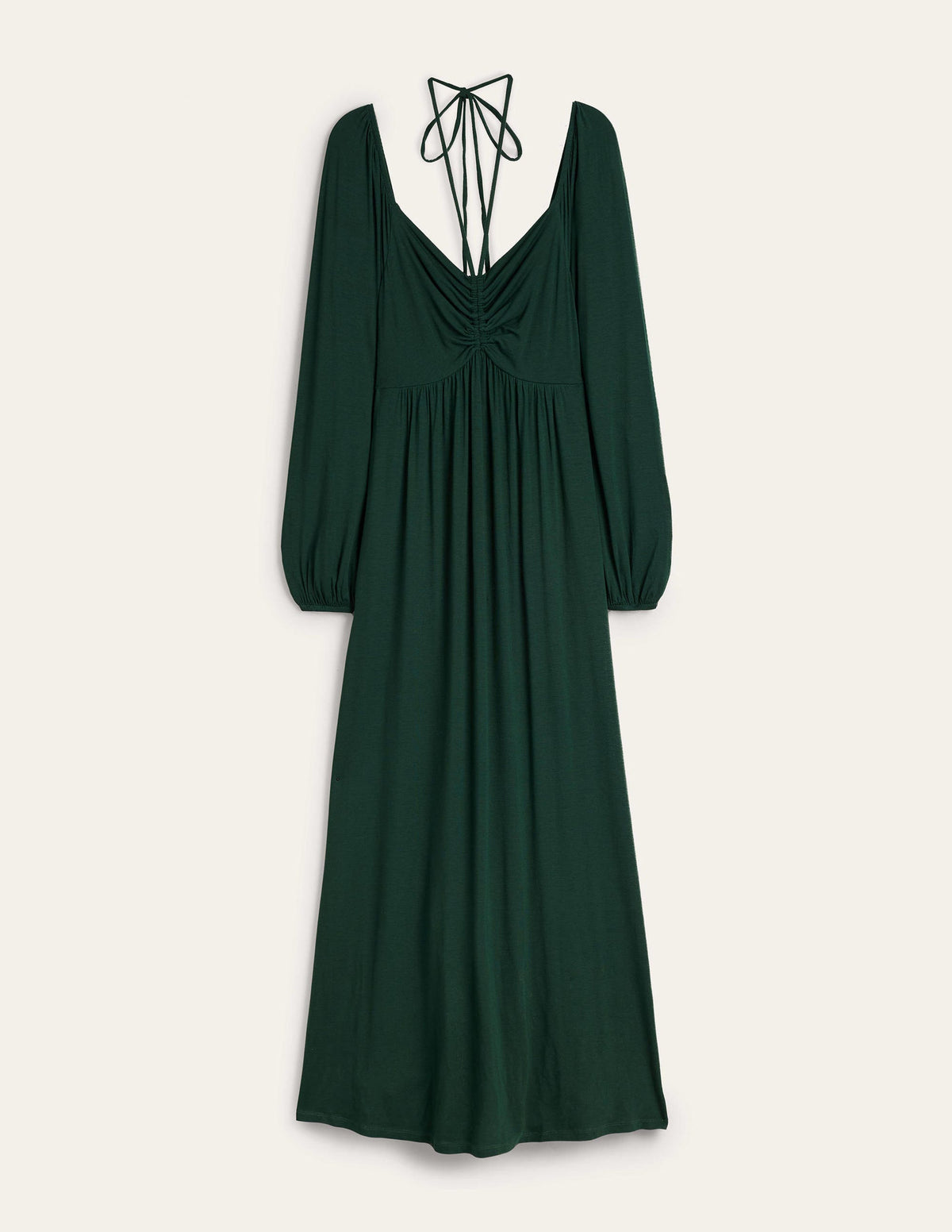 Jersey-Maxikleid mit Neckholderband-Kohlschwarz - Image 6