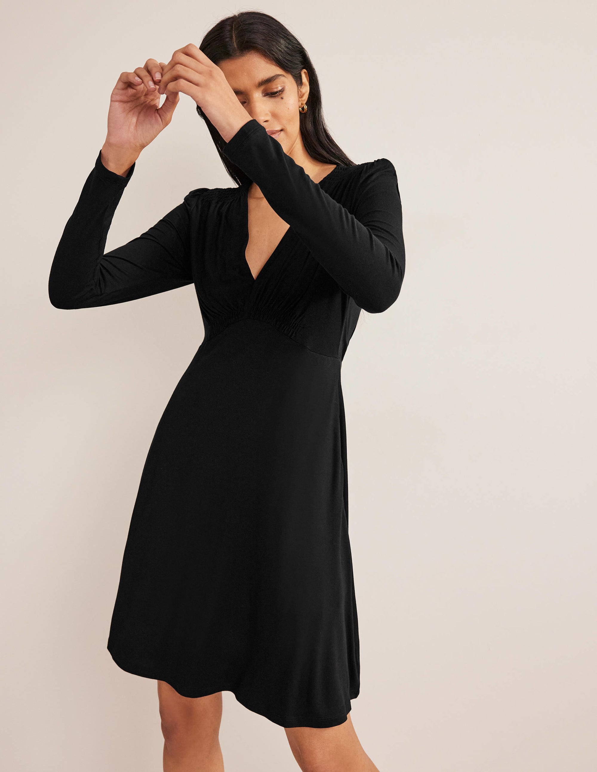 Jersey-Minikleid-Schwarz - Image 4