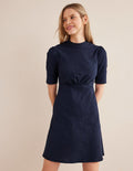 Jersey-Minikleid-Marineblau