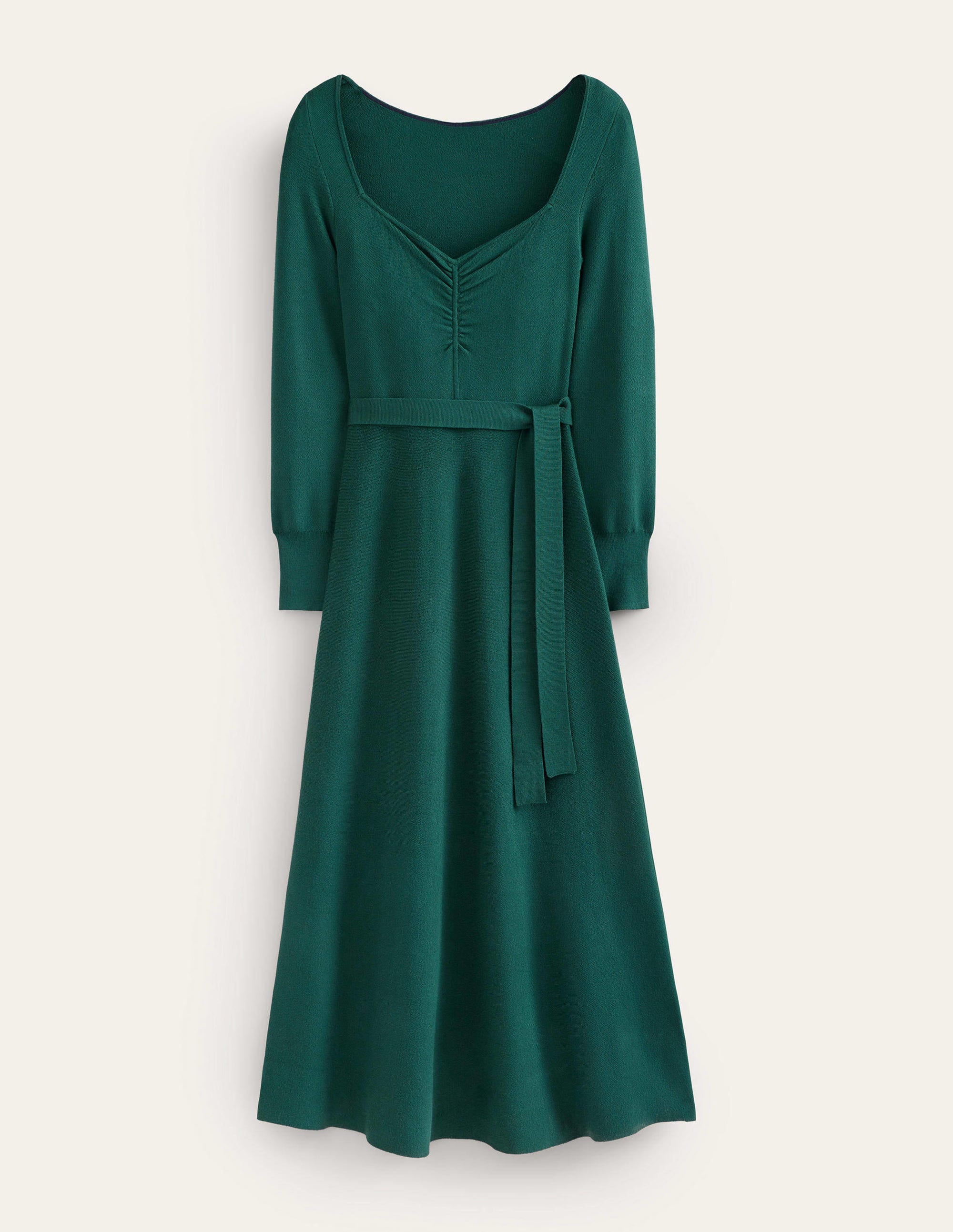 Midikleid mit Herzausschnitt-Dunkles Smaragdgrün - Image 6