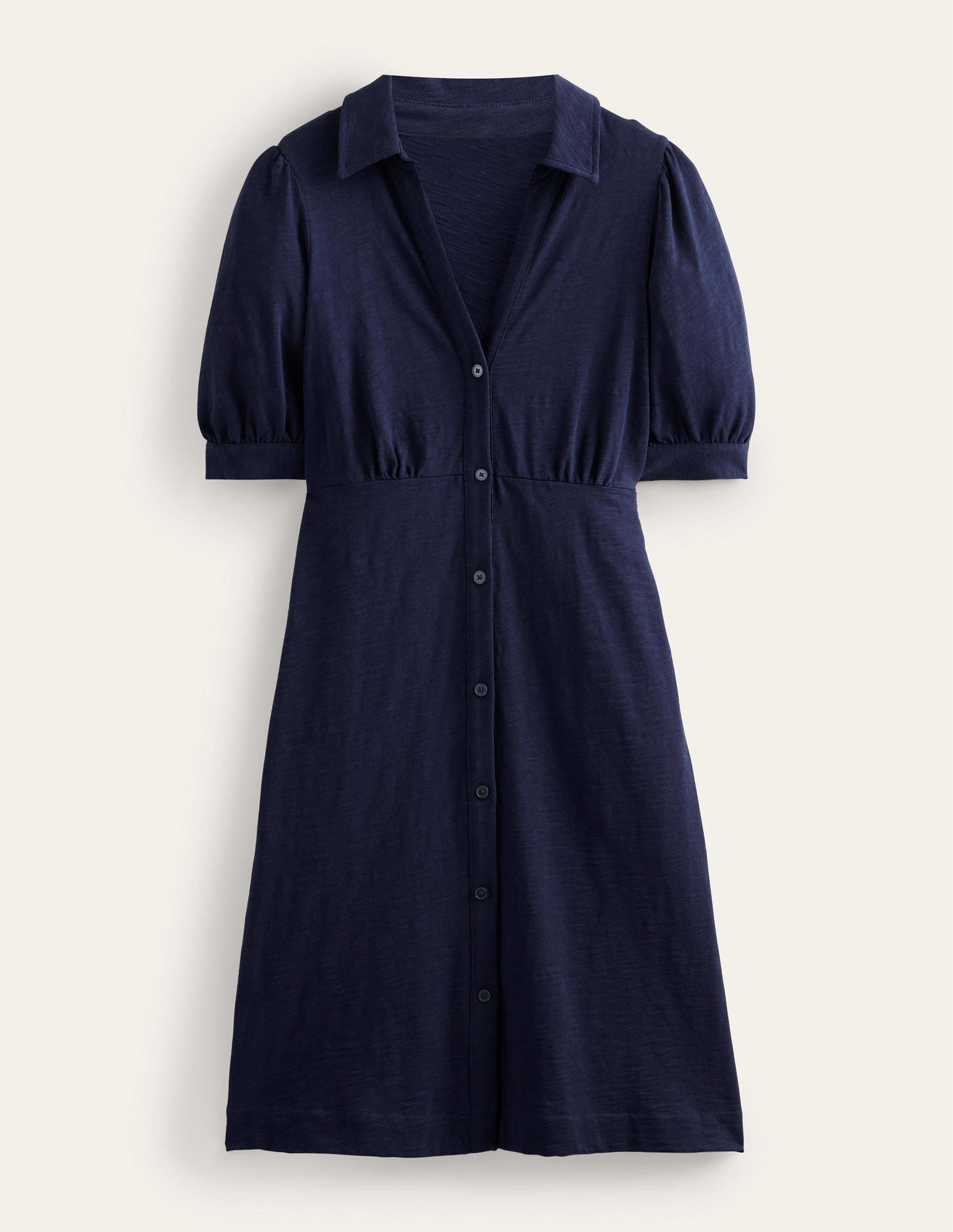 Minikleid mit Knopfleiste-Marineblau - Image 5