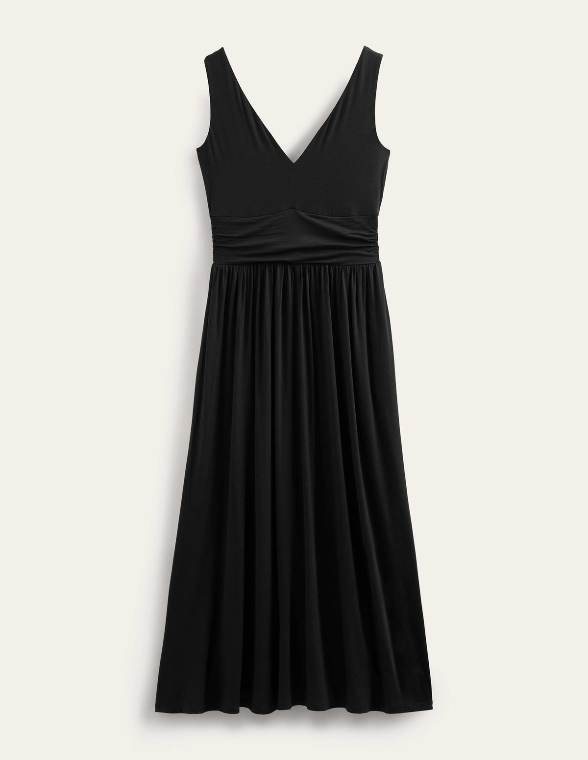 Robe longue sans manches en jersey-Noir - Image 5