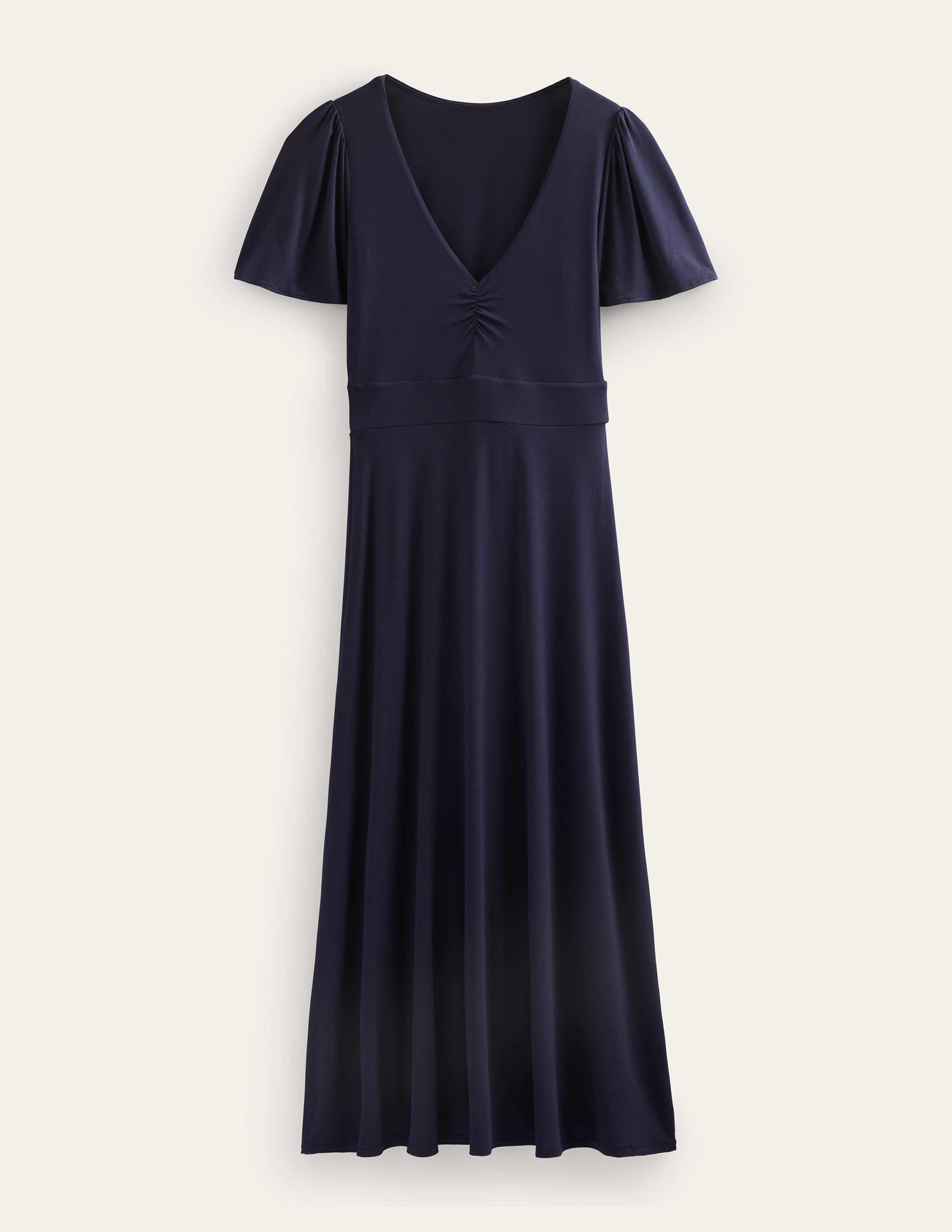 Kleid mit V-Ausschnitt-Marineblau - Image 6