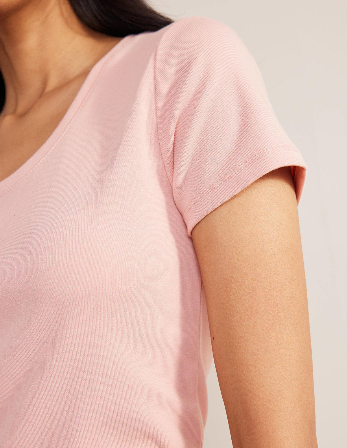 Kurzärmeliges Basic-T-Shirt-Milchshake-2