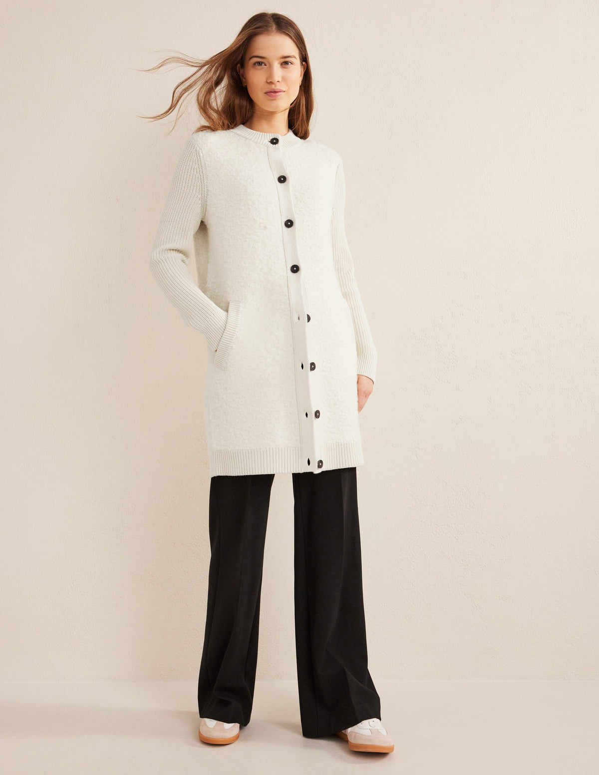 Cosy Boucle Coatigan-Warm Ivory - Image 4
