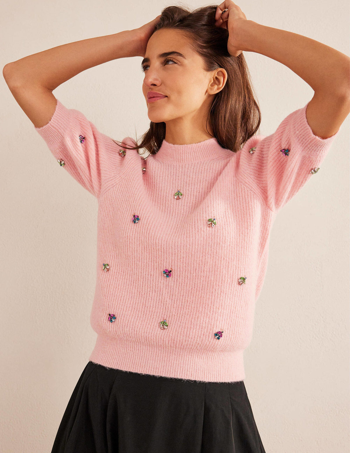 Verziertes flauschiges T-Shirt-Marshmallow - Image 4