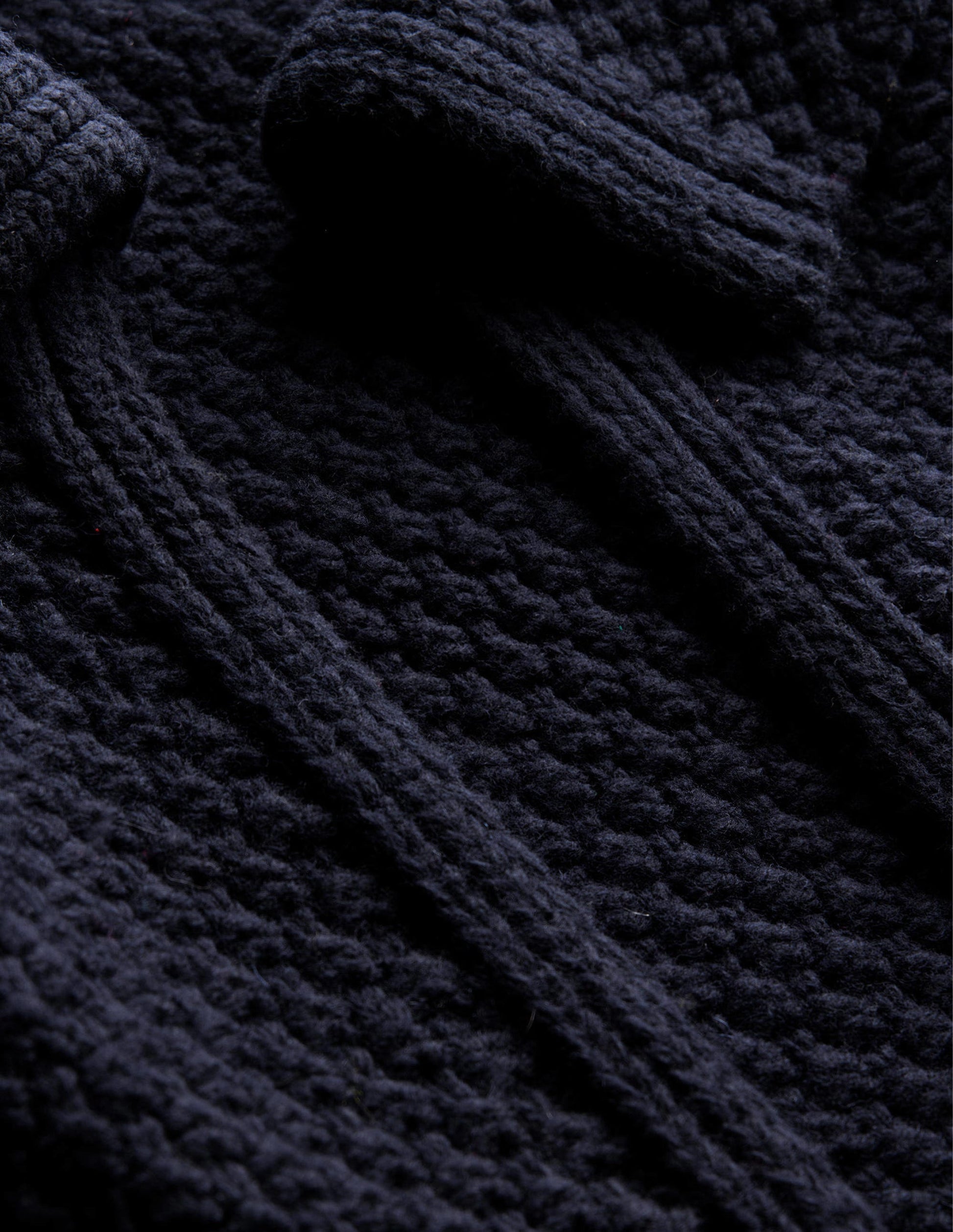 Strukturierter Grobstrick-Cardiganmantel-Marineblau-6