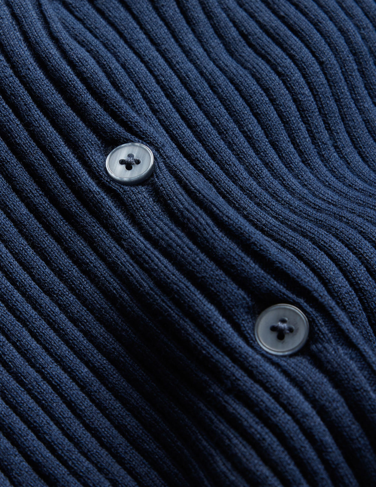 Cardigan mit Rippstrickdetail-Marineblau - Image 6
