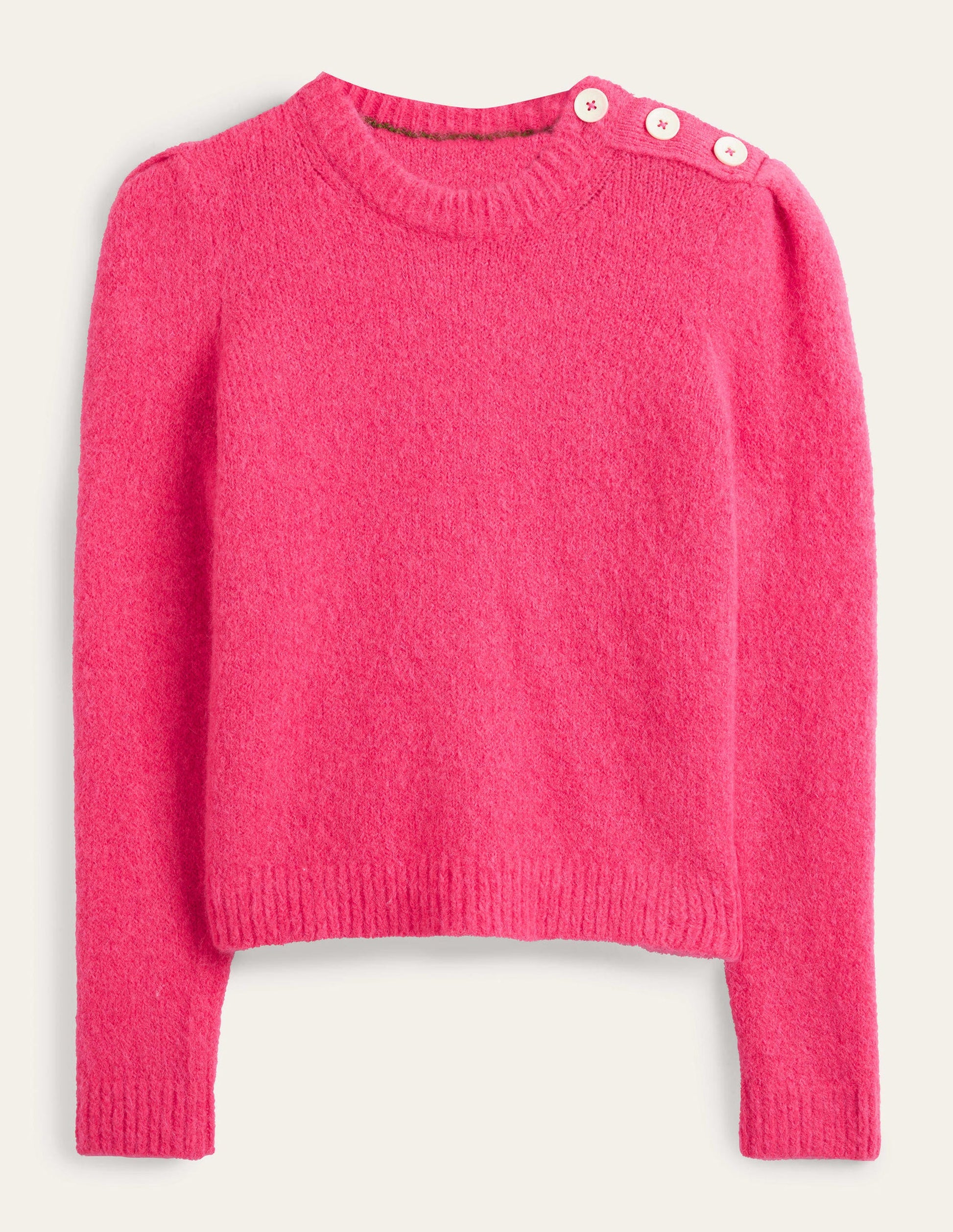 Pull avec boutons aux épaules-Rose virtuel-5