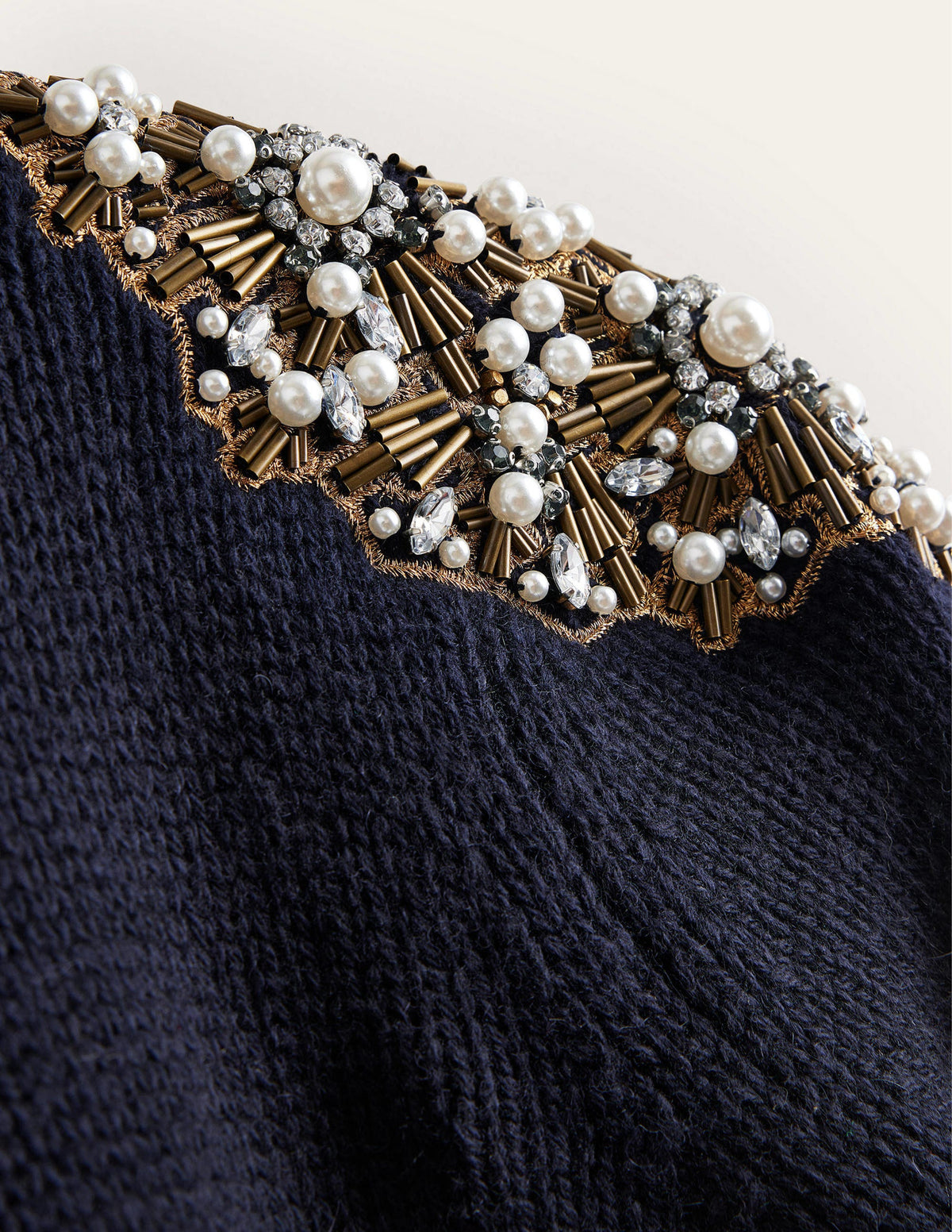 Pull ornementé-Ornement bleu marine-6
