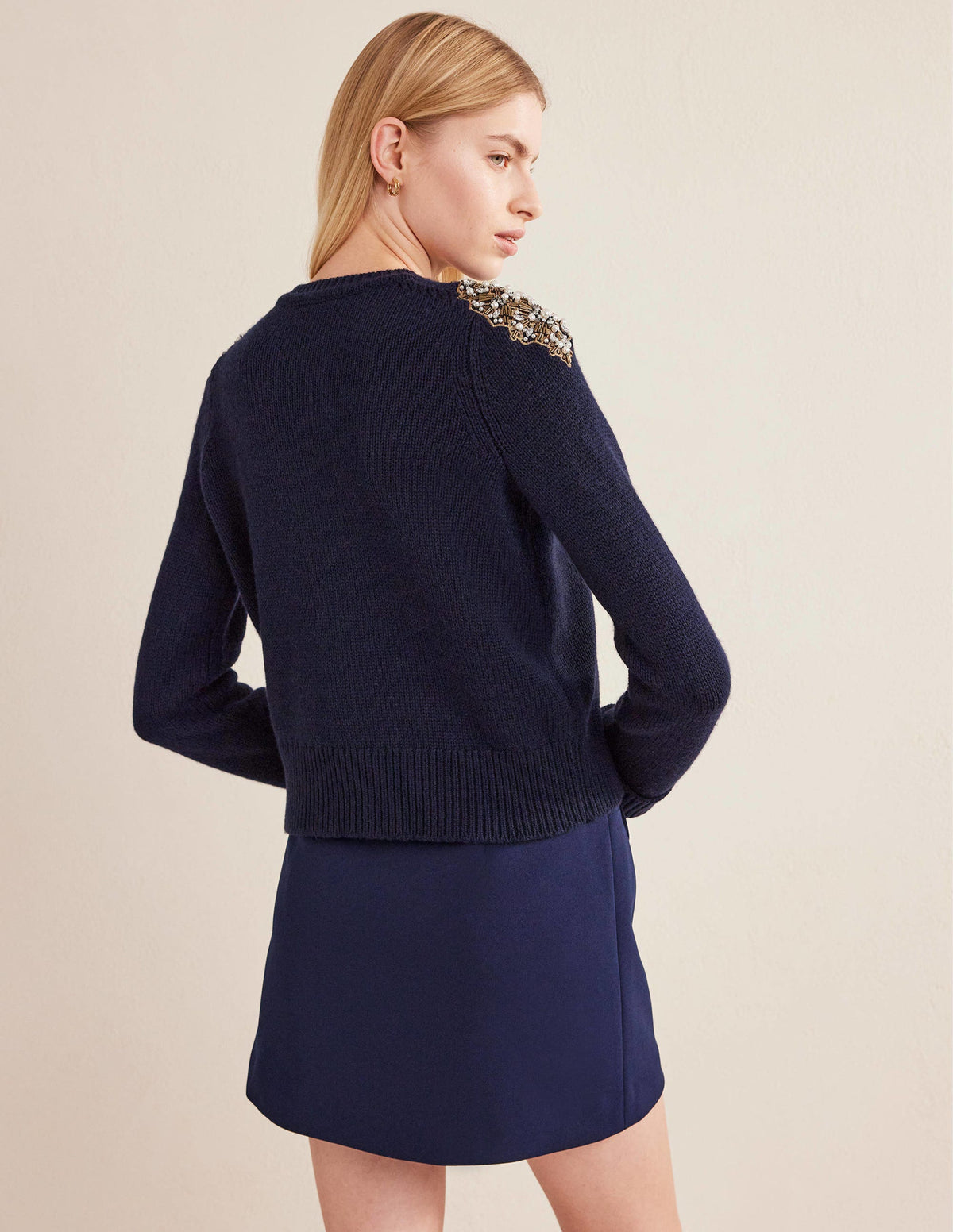 Pull ornementé-Ornement bleu marine - Image 3
