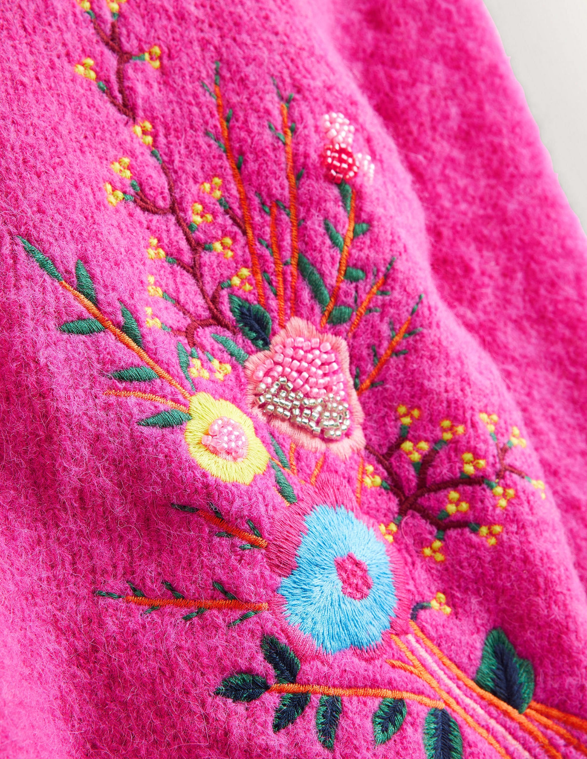 Pullover mit Blumenstickerei-Knallpink, Blumenmuster - Image 6