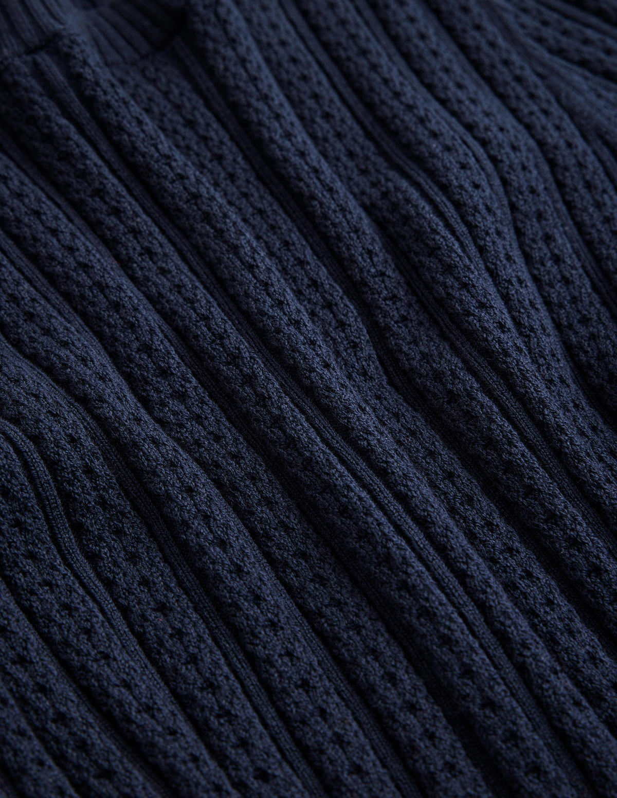 Langärmliges Rippstrickoberteil-Marineblau-6