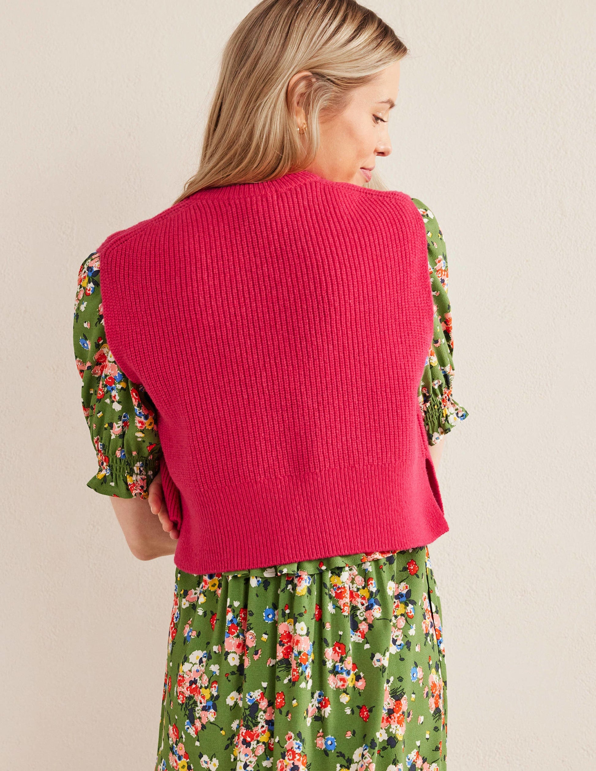 Cropped Ribbed Tank-Virtual Pink-3