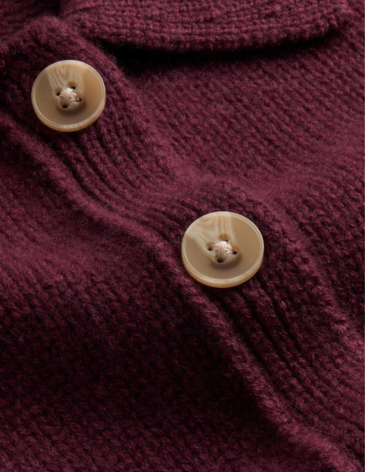 Collared Cashmere Cardigan-Mulled Wine Melange - Image 6