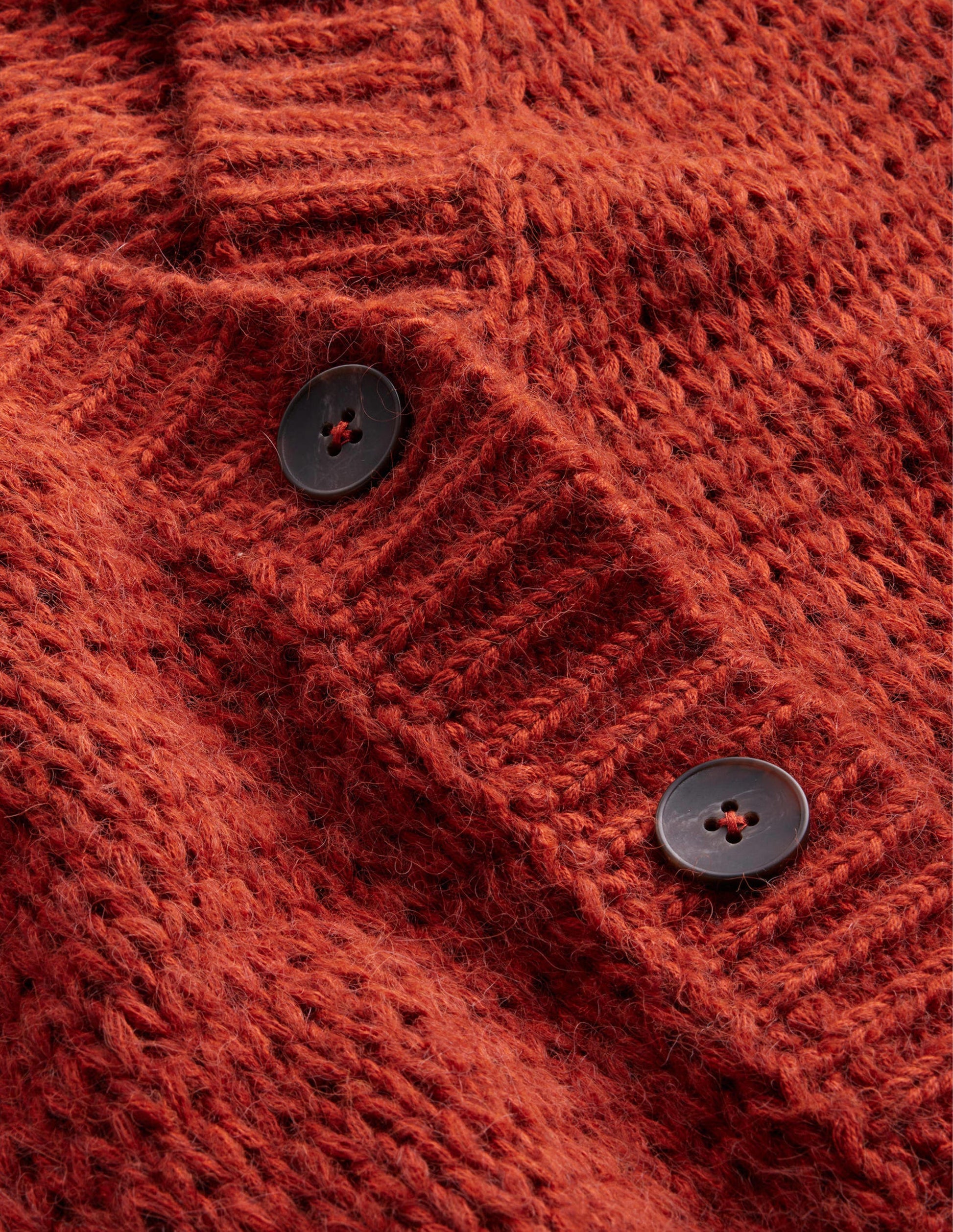 Strick-Cardigan mit offenen Maschen-Rostrot-6
