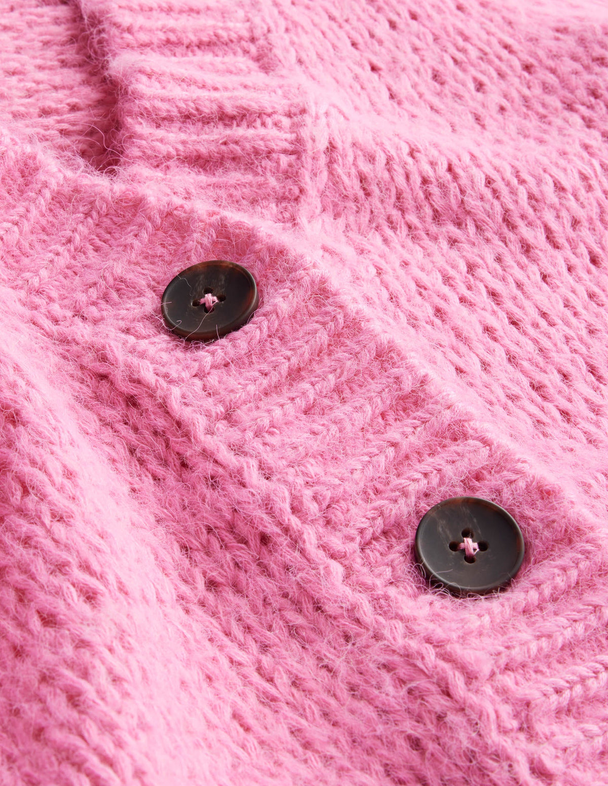 Gilet en maille ajourée-Rose barbe à papa - Image 3