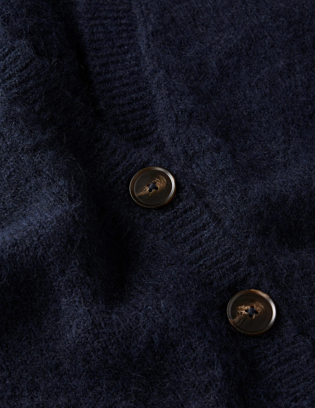 Cropped Fluffy Cardigan Tank-Navy-6