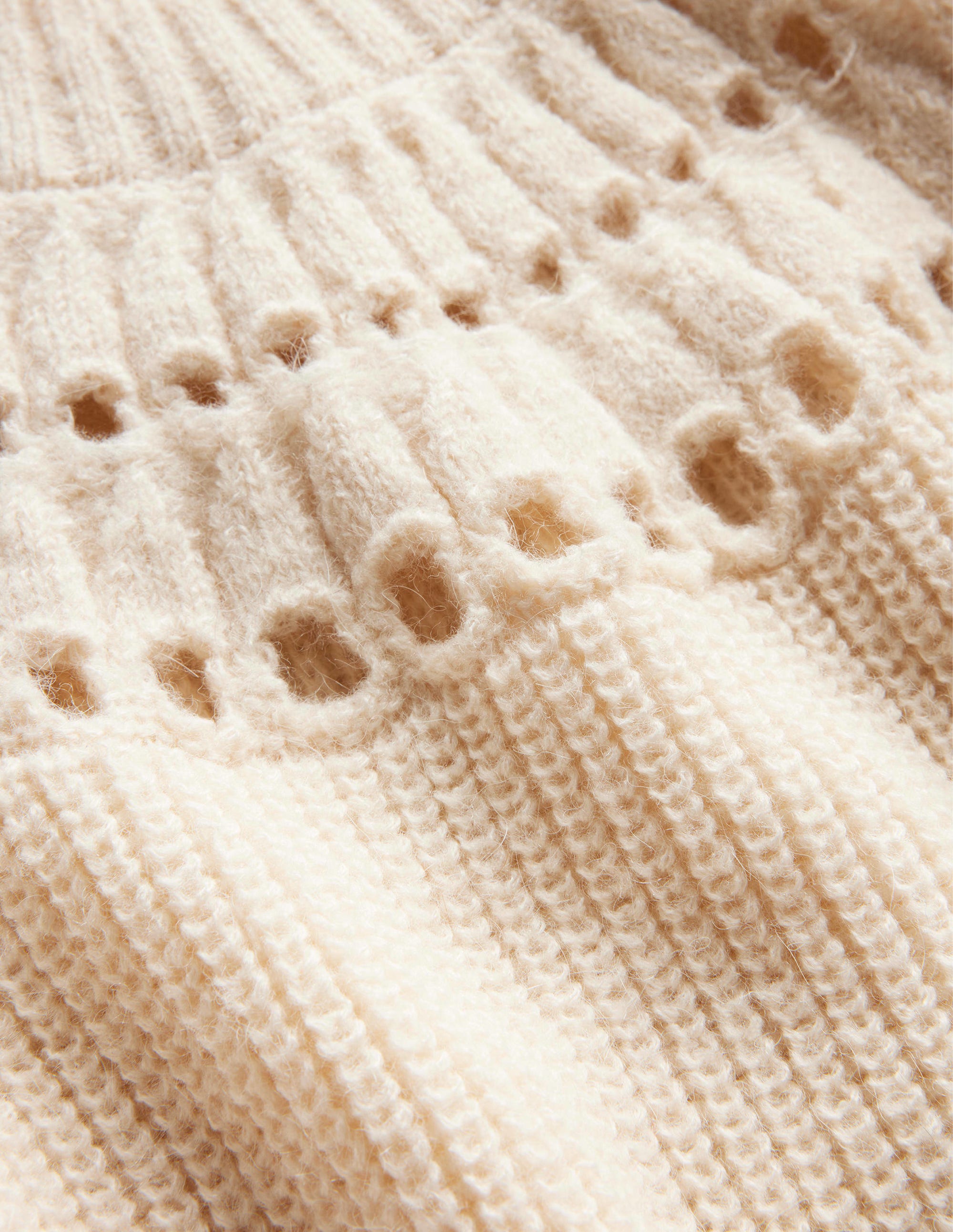 Pullover mit hübschen Rüschen-Naturweiß Meliert - Image 6