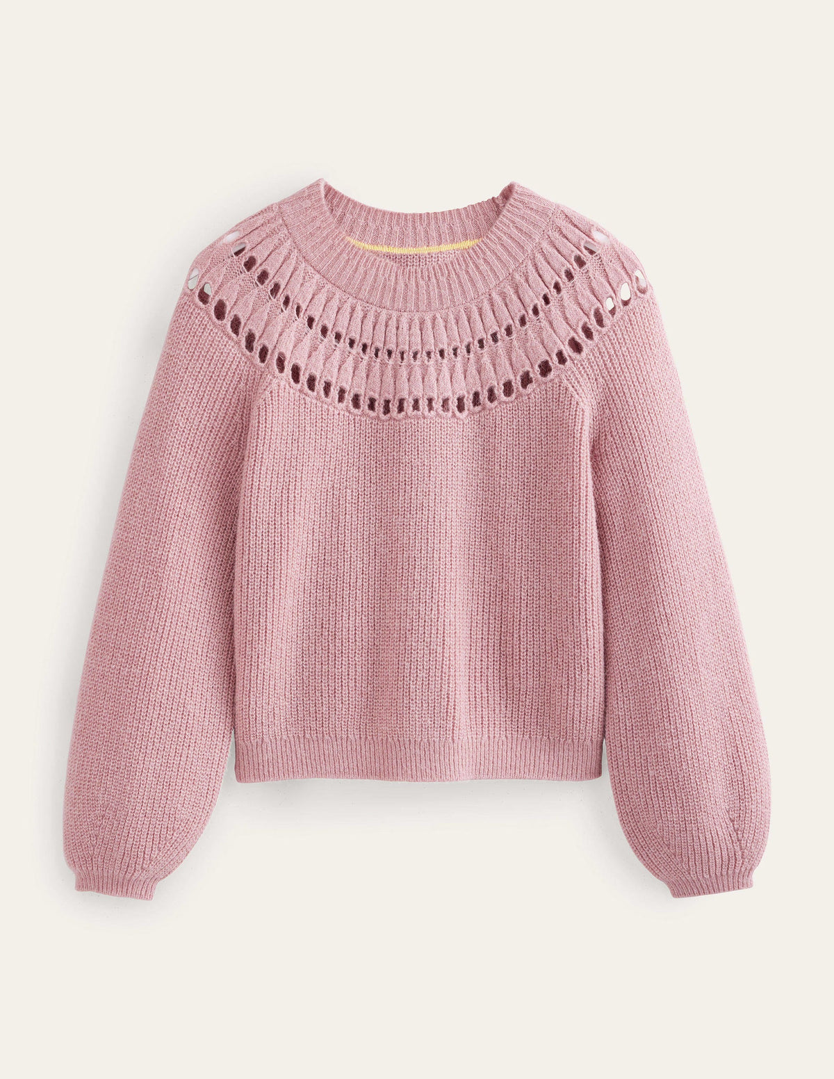 Pullover mit hübschen Rüschen-Dahlien-Rosa-2