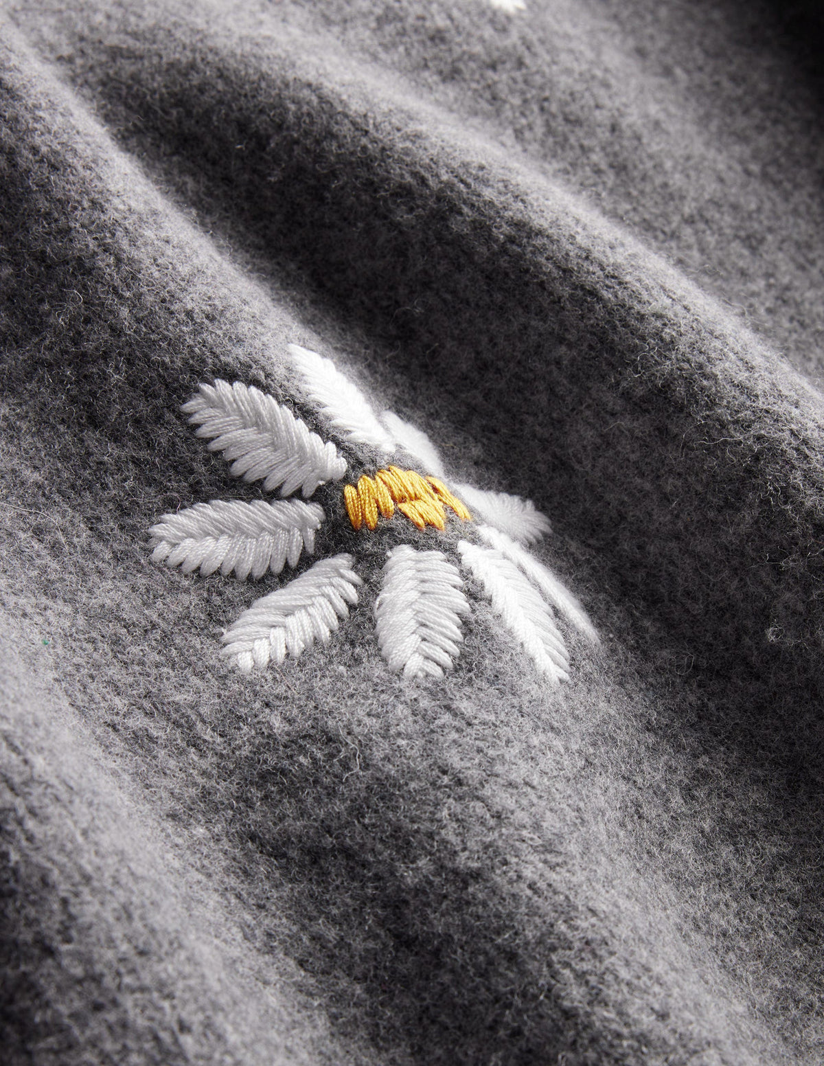 Verzierter Wollpullover-Dunkelgrau Melange-9