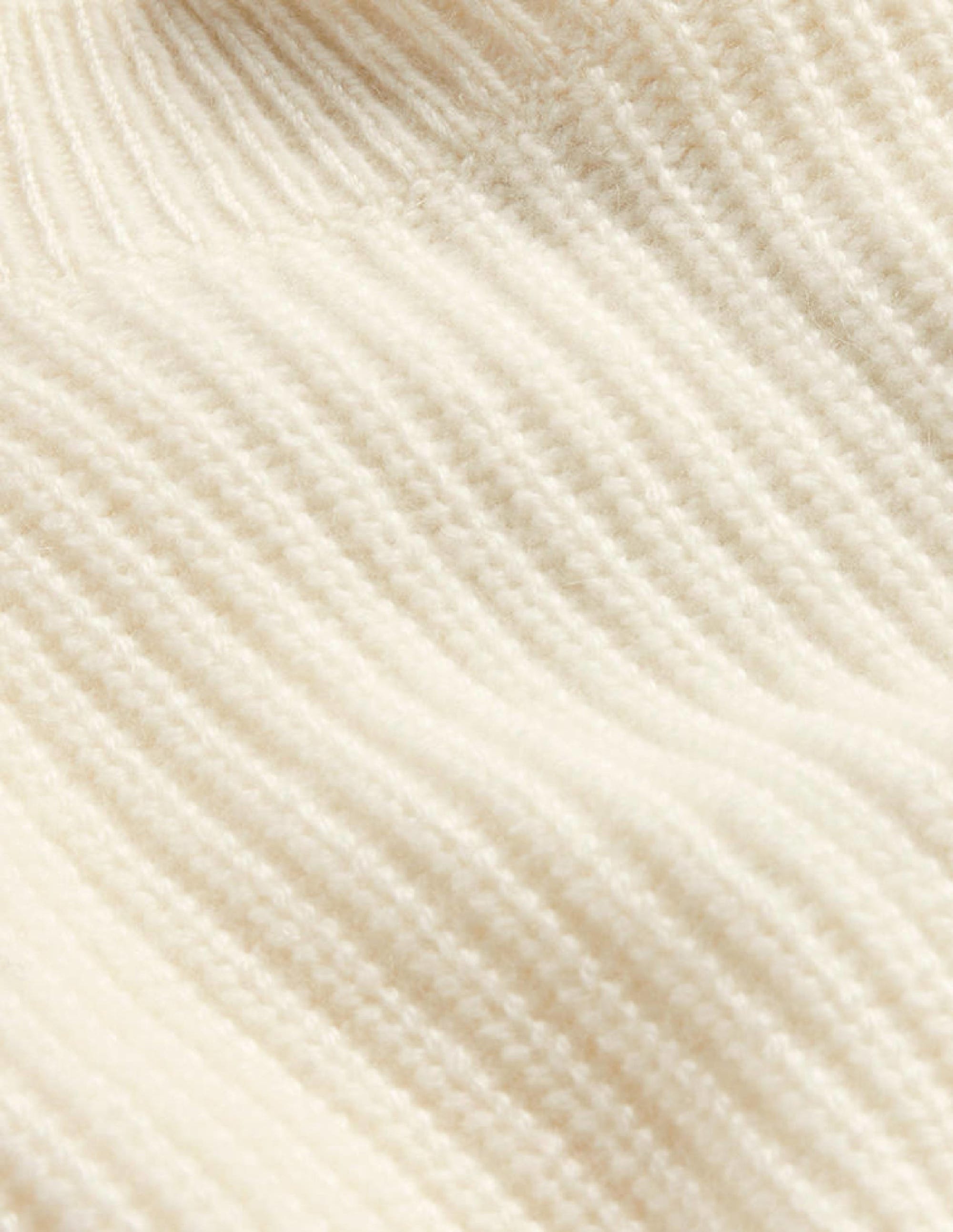 Kaschmirpullover mit Schlüssellochausschnitt-Warmes Naturweiß - Image 6