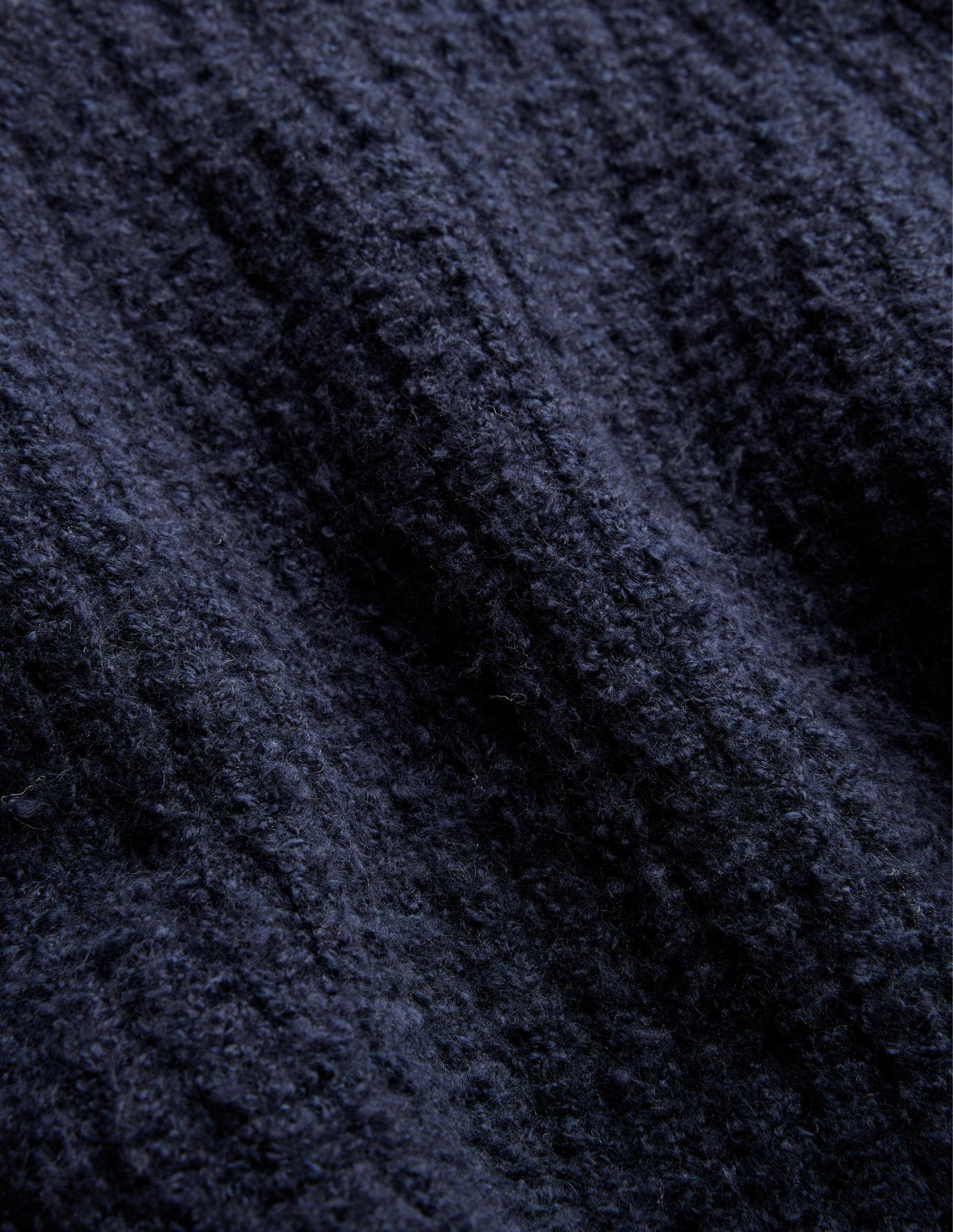 Ripp-Pullover mit Streifen-Strickmuster und Zierfalten-Marineblau - Image 6