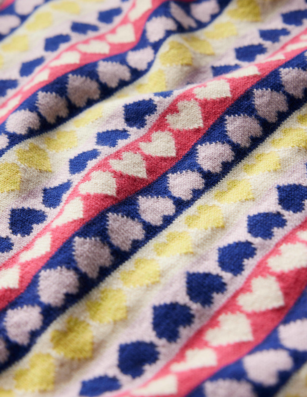 Pull Isabel à motif jacquard cœur-Multi, cœurs géométriques ivoire - Image 6