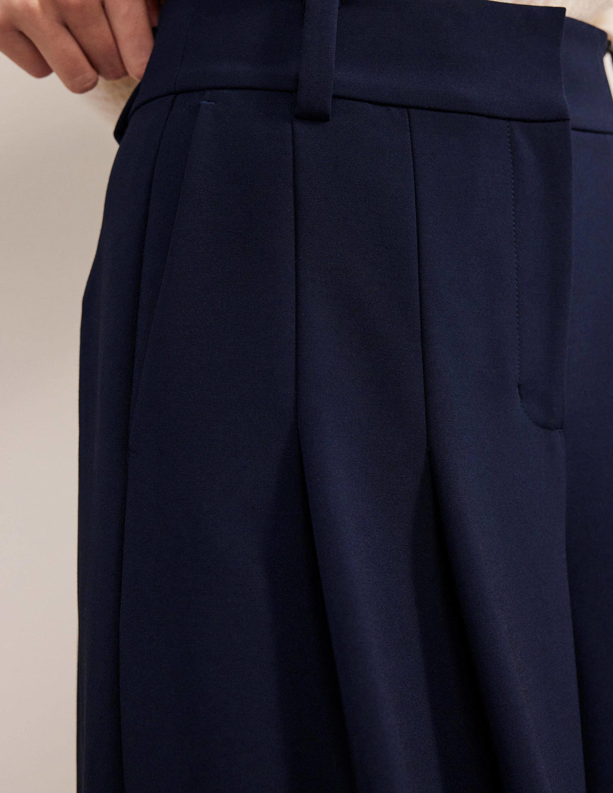 Hoch geschnittene Culotte-Marineblau - Image 5