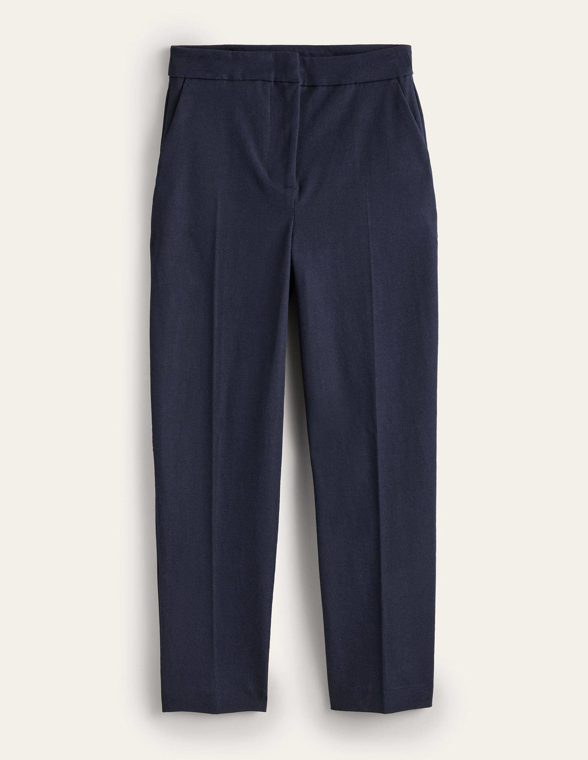 Pantalon droit en bi-stretch-Bleu marine - Image 6