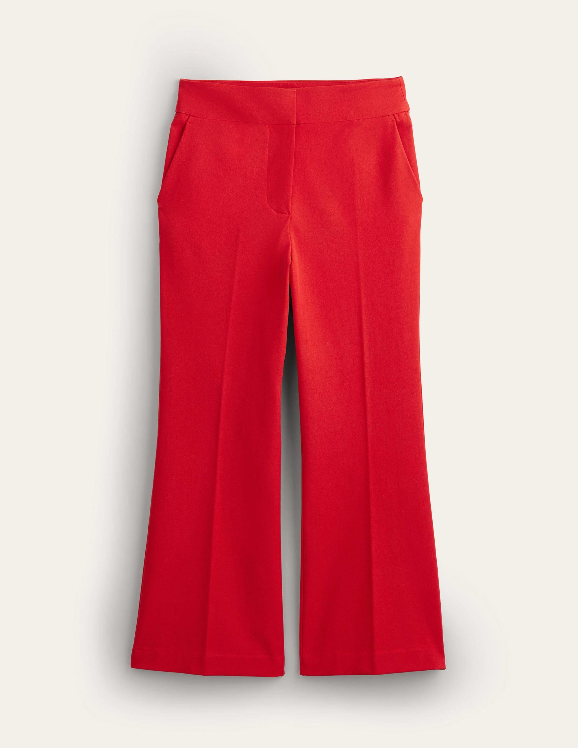 Bi-Stretch Crop Flare Trousers-Pillarbox Red - Image 6