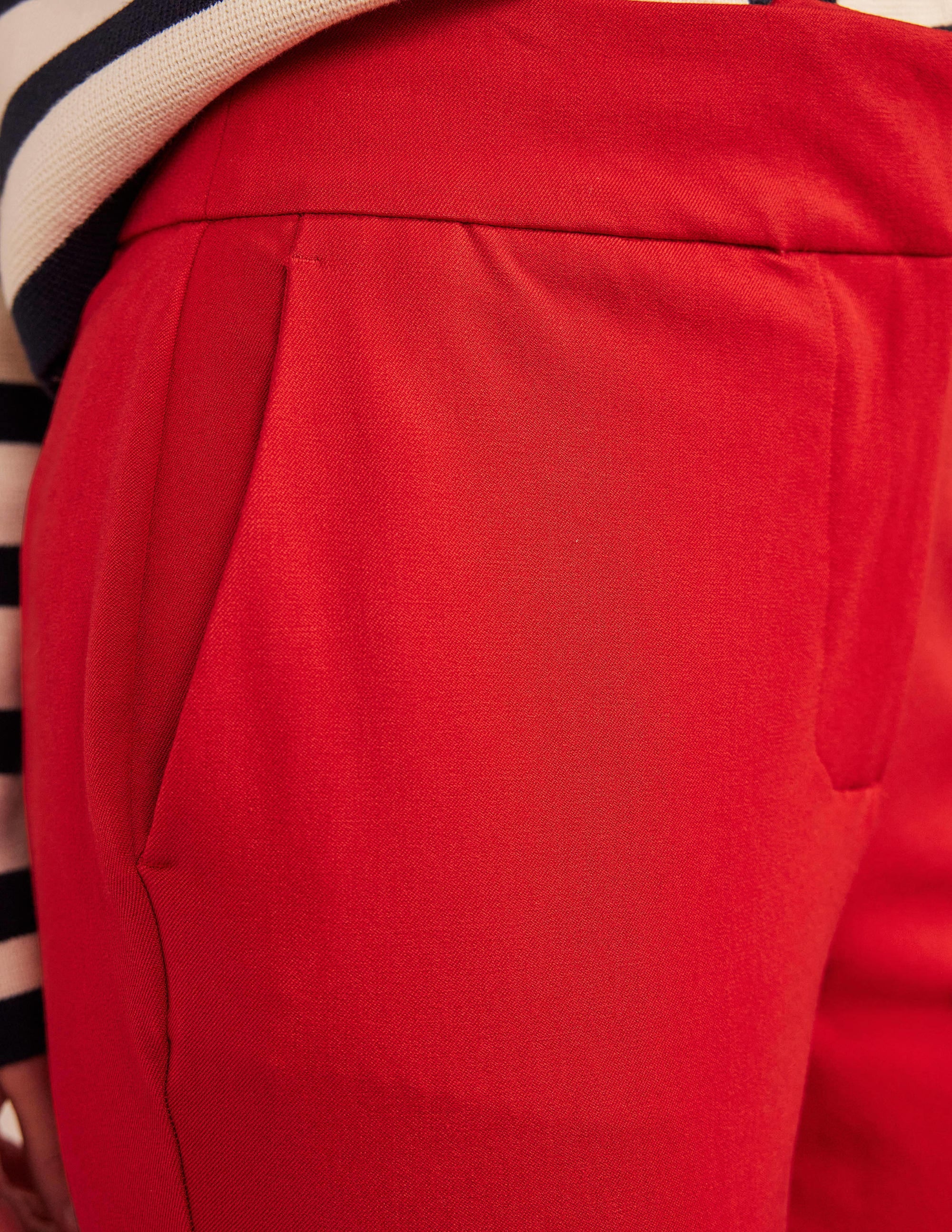 Bi-Stretch Crop Flare Trousers-Pillarbox Red - Image 5
