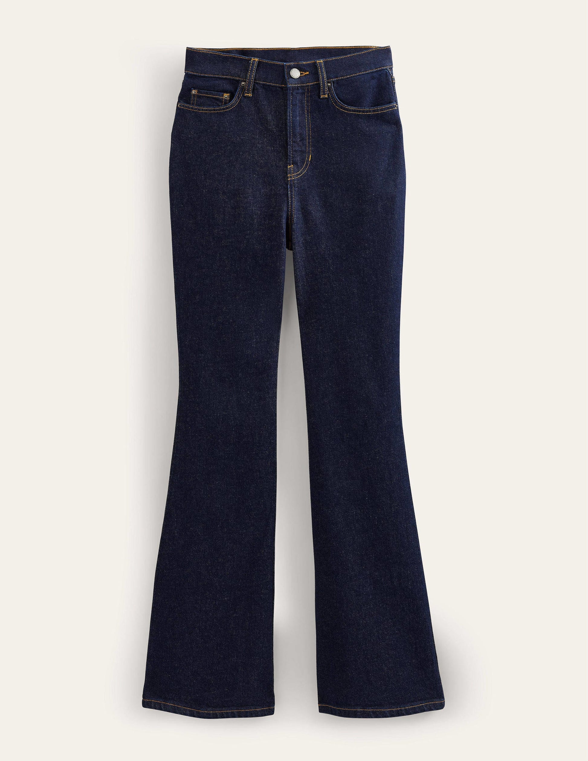 High Rise Flare Jeans-Indigo-6