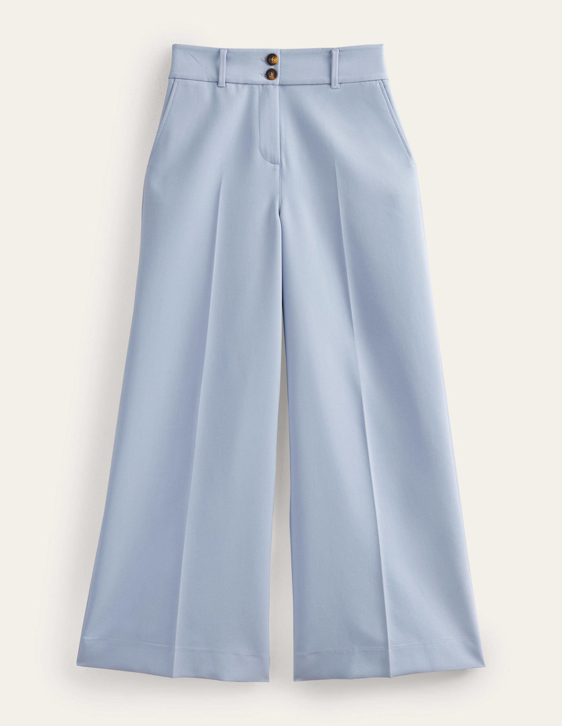 High Rise Wide Leg Trousers-Blue Blizzard-7