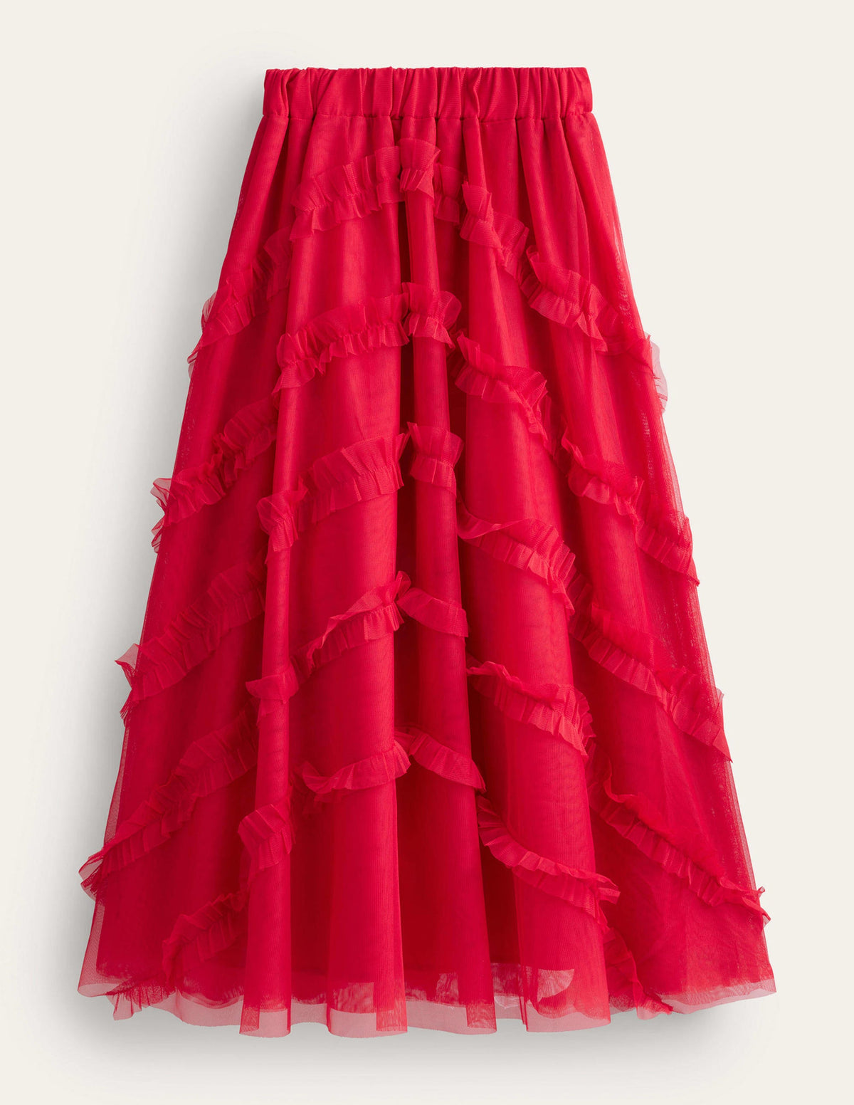 Tulle Occasion Midi Skirt-Dark Rose-6
