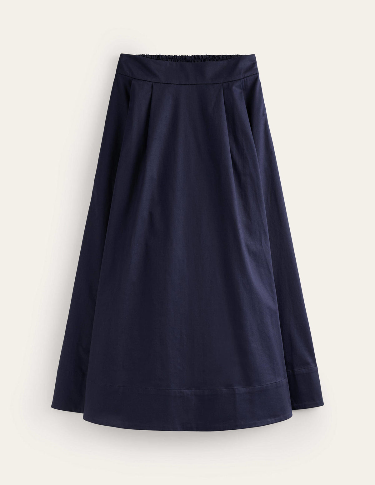 Jupe Isabella en satin de coton-Bleu marine - Image 5