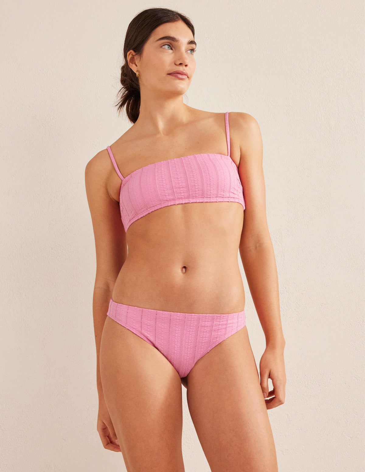 Klassische Bikinihose-Zuckerwattenrosa, Strukturiert - Image 1