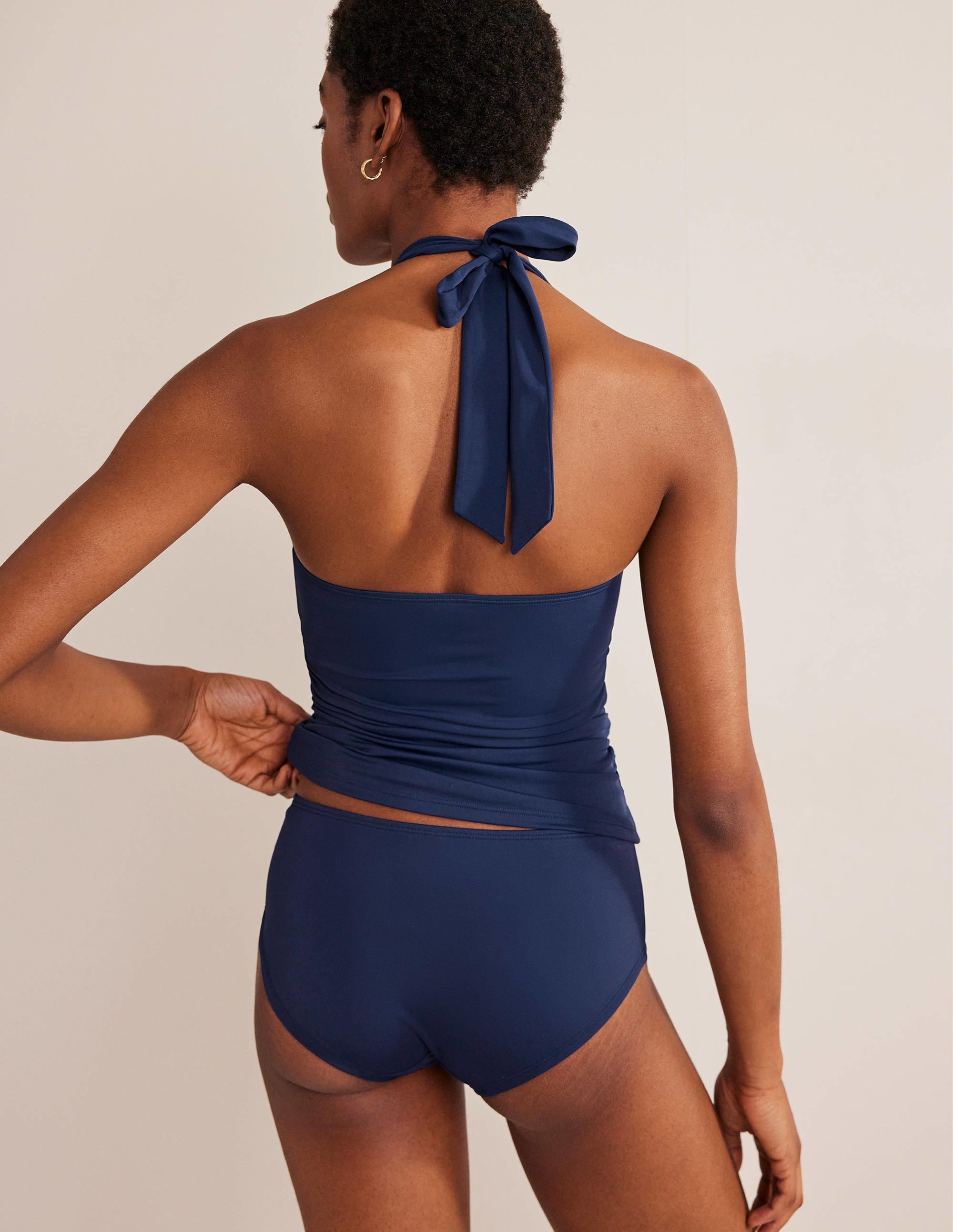 Levanzo Halter Tankini Top-French Navy - Image 3