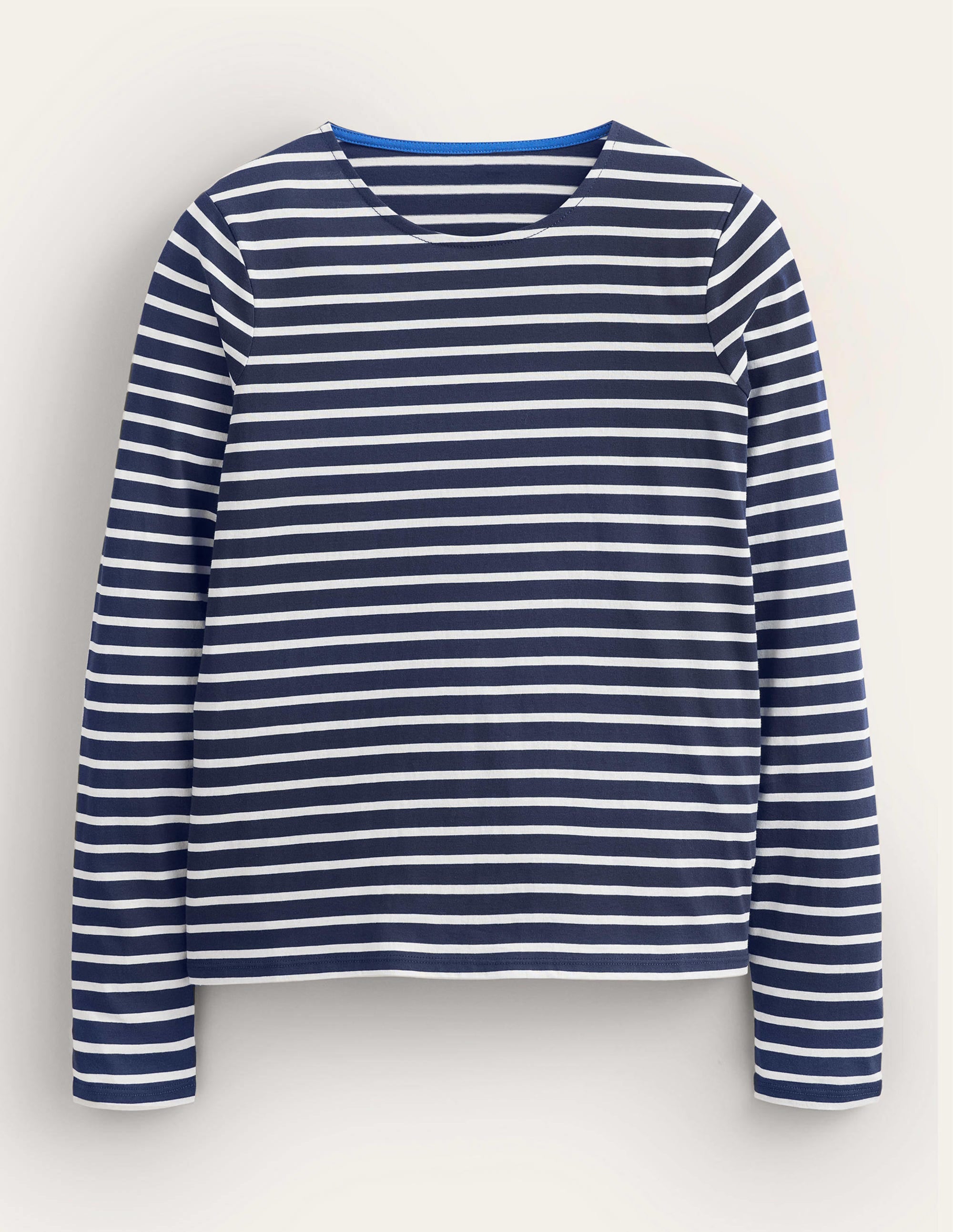 Bea Breton-Shirt mit langen Ärmeln-Marineblau, Naturweiß - Image 5