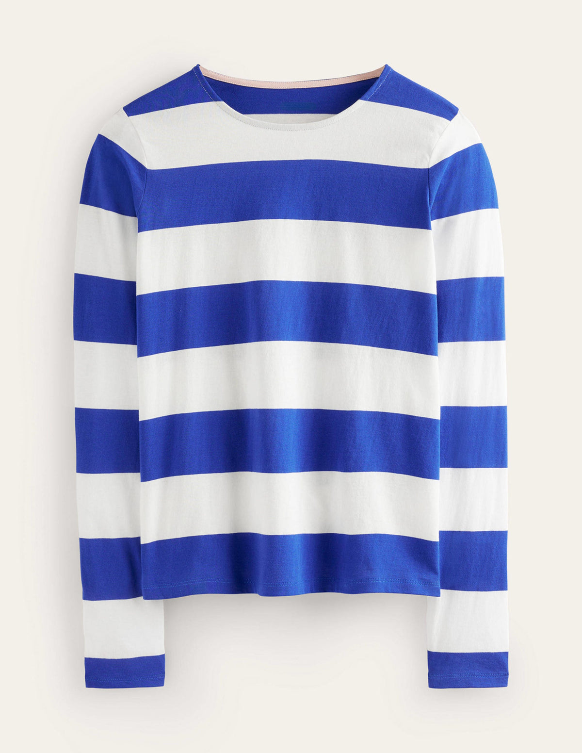 Bea Breton-Shirt mit langen Ärmeln-Blau, Naturweiß Breite Streifen - Image 6