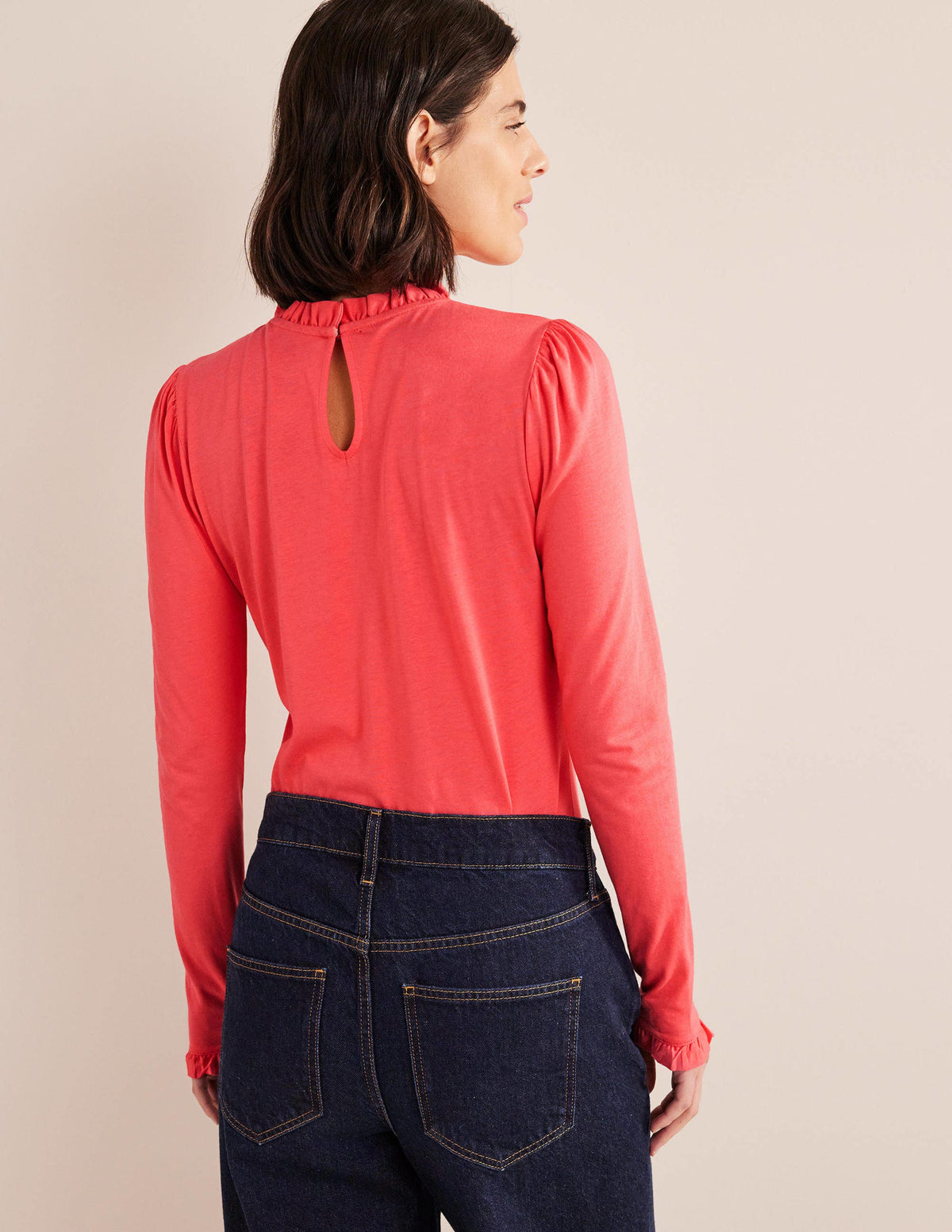 Top volanté ultra-doux-Corail - Image 3