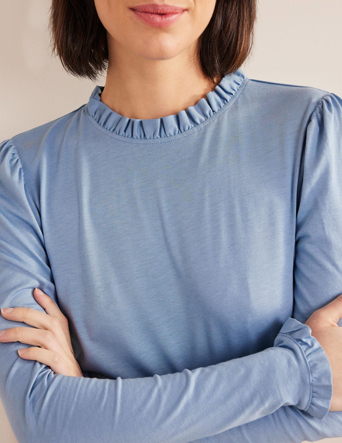 Top volanté ultra-doux-Bleu de Delphes-2