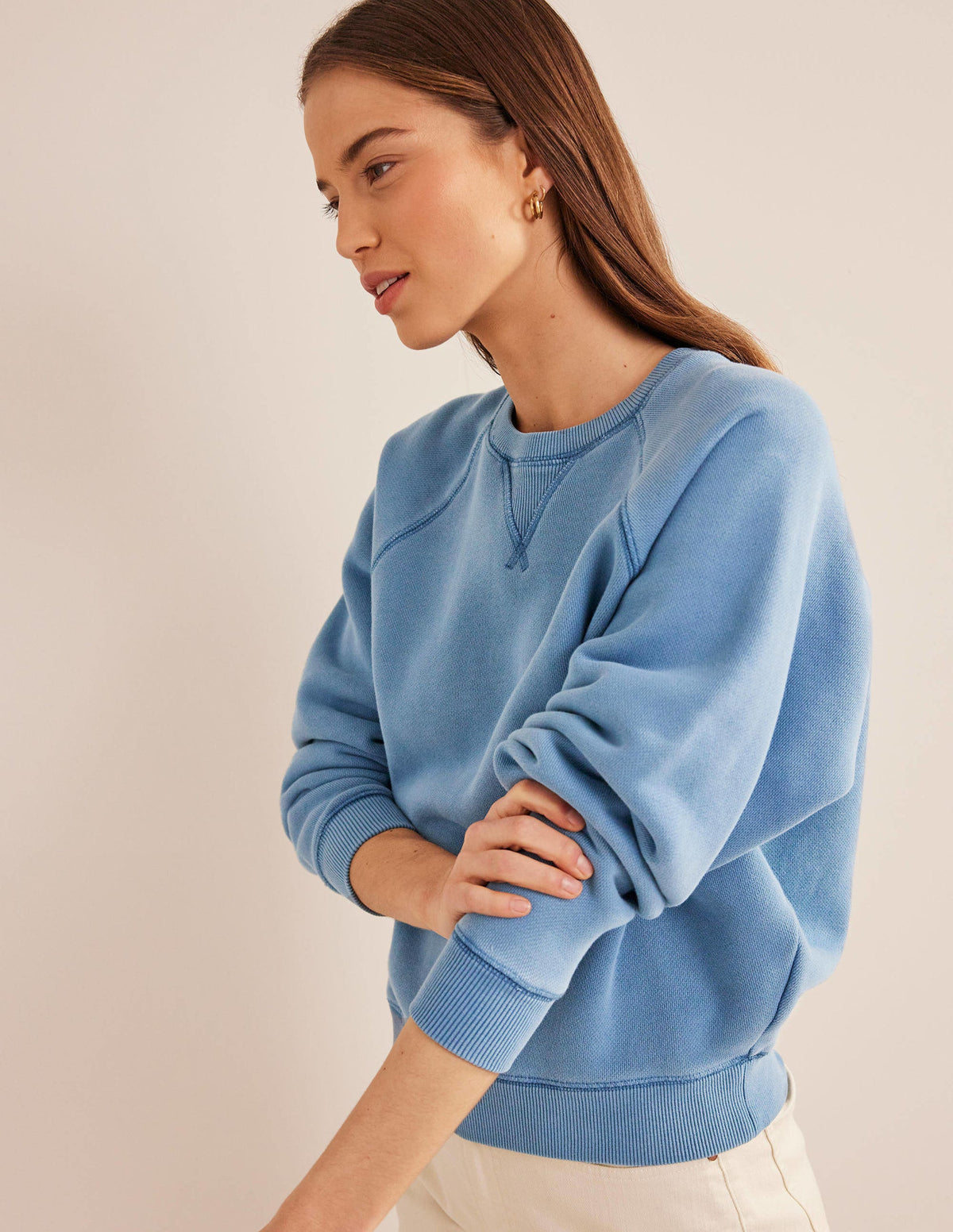 Relaxed Raglan Sweatshirt-Captains Blue - Image 1