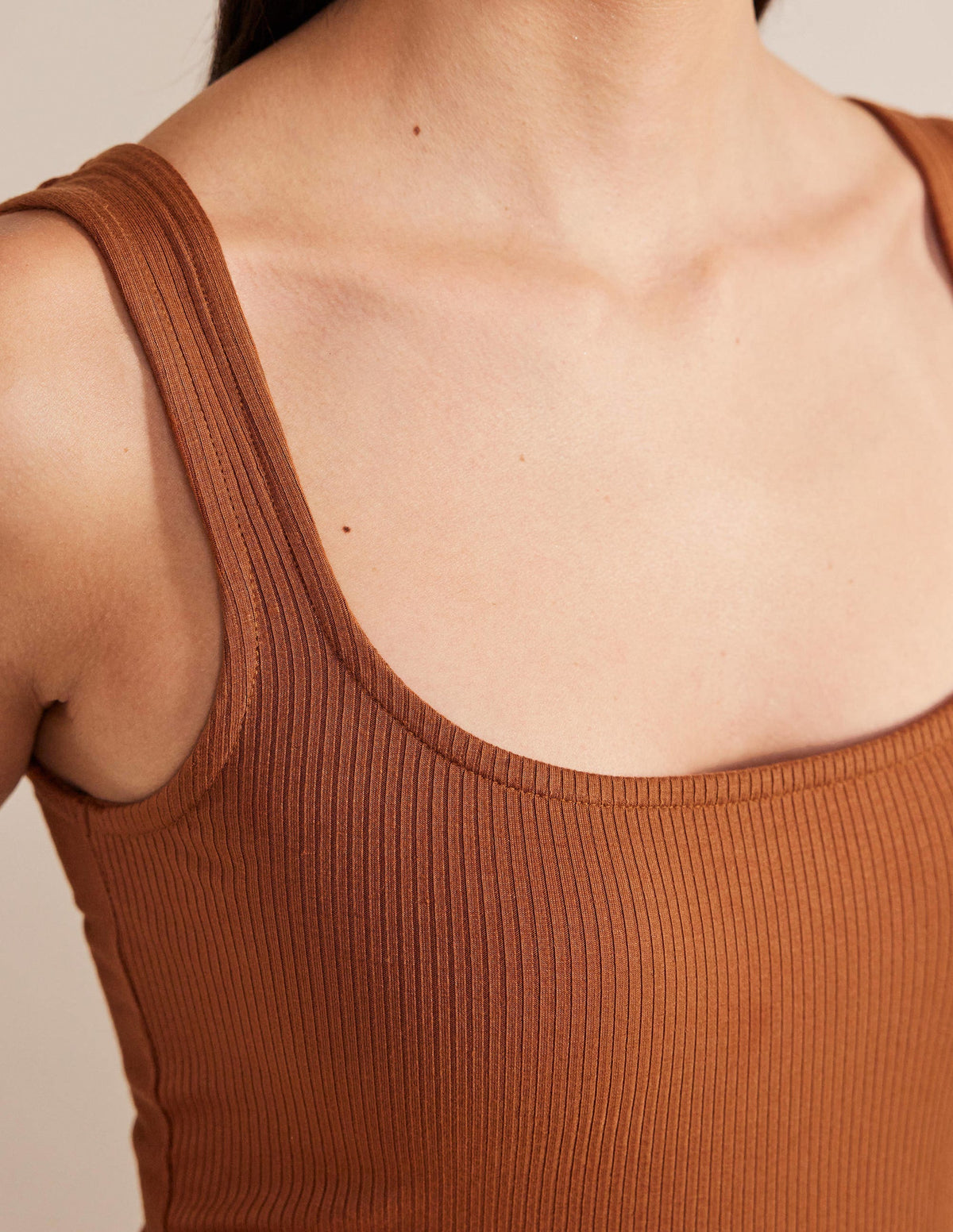 Soft Ribbed Vest-Pumpkin - Image 2