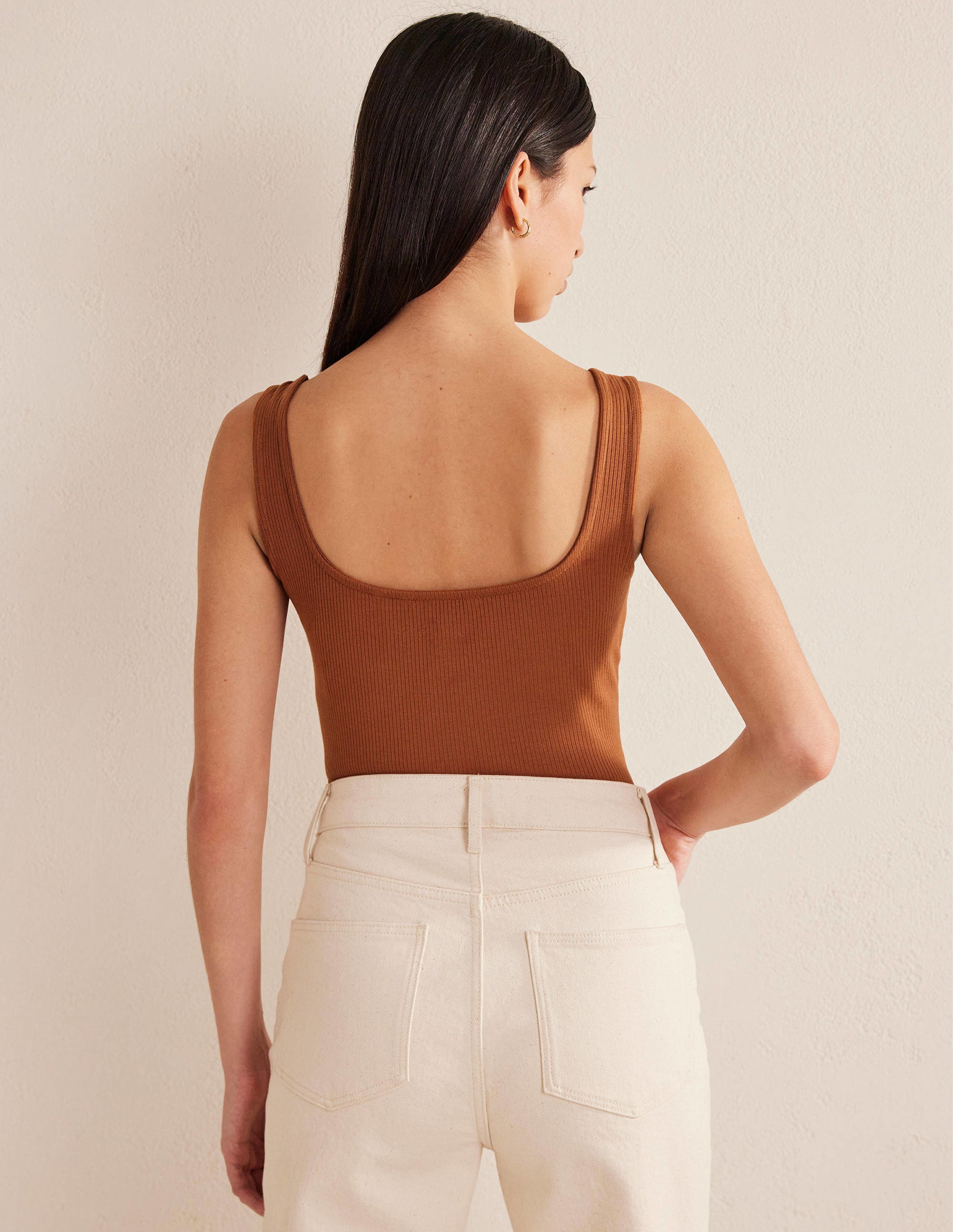 Soft Ribbed Vest-Pumpkin - Image 3