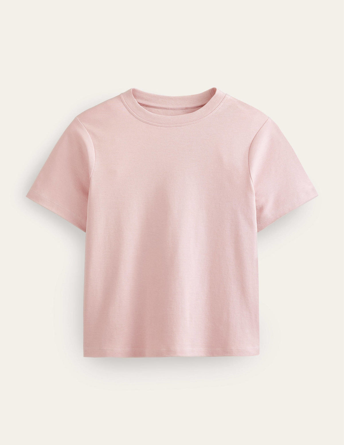 Kurz geschnittenes Baumwoll-T-Shirt-Milchshake-6