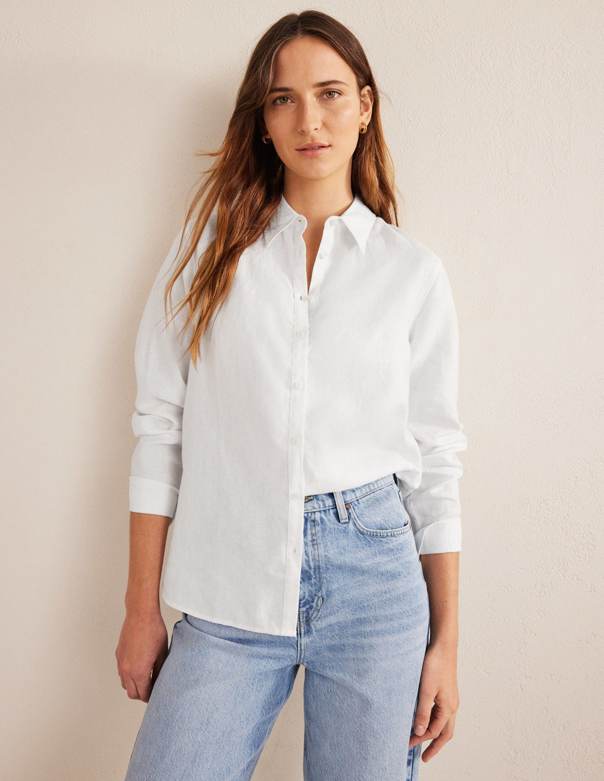 New Linen Shirt-White - Image 1