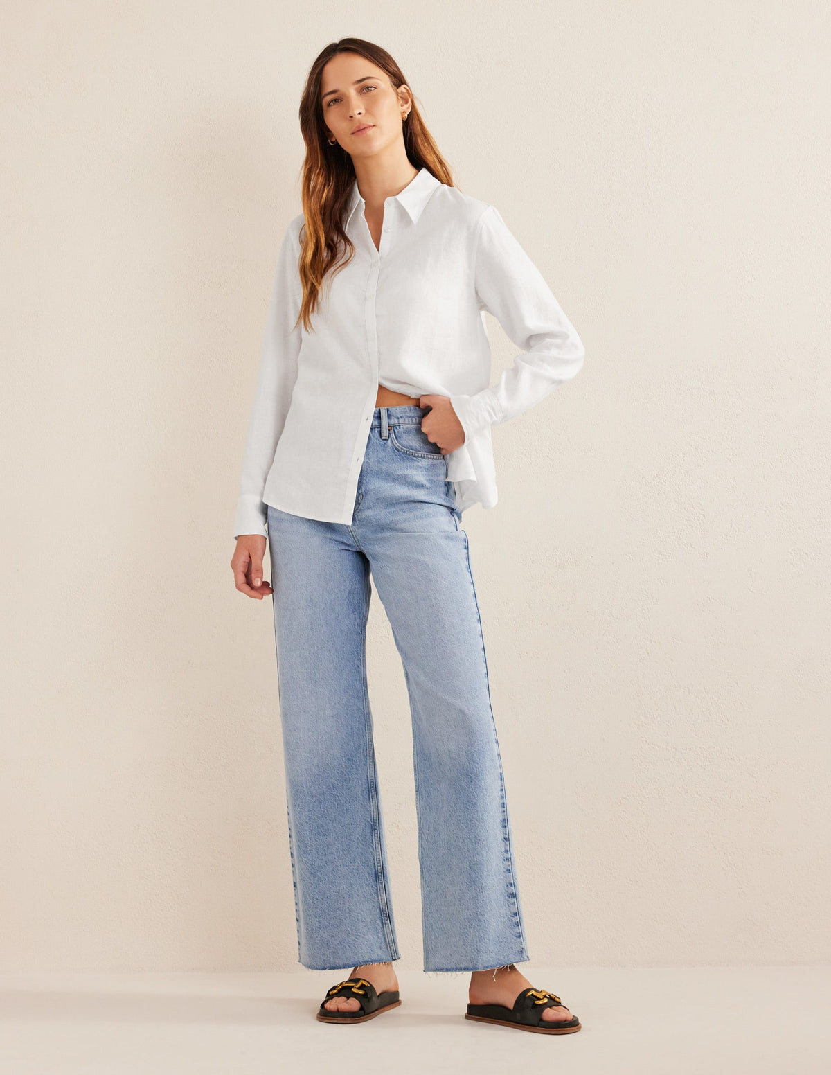 New Linen Shirt-White - Image 4