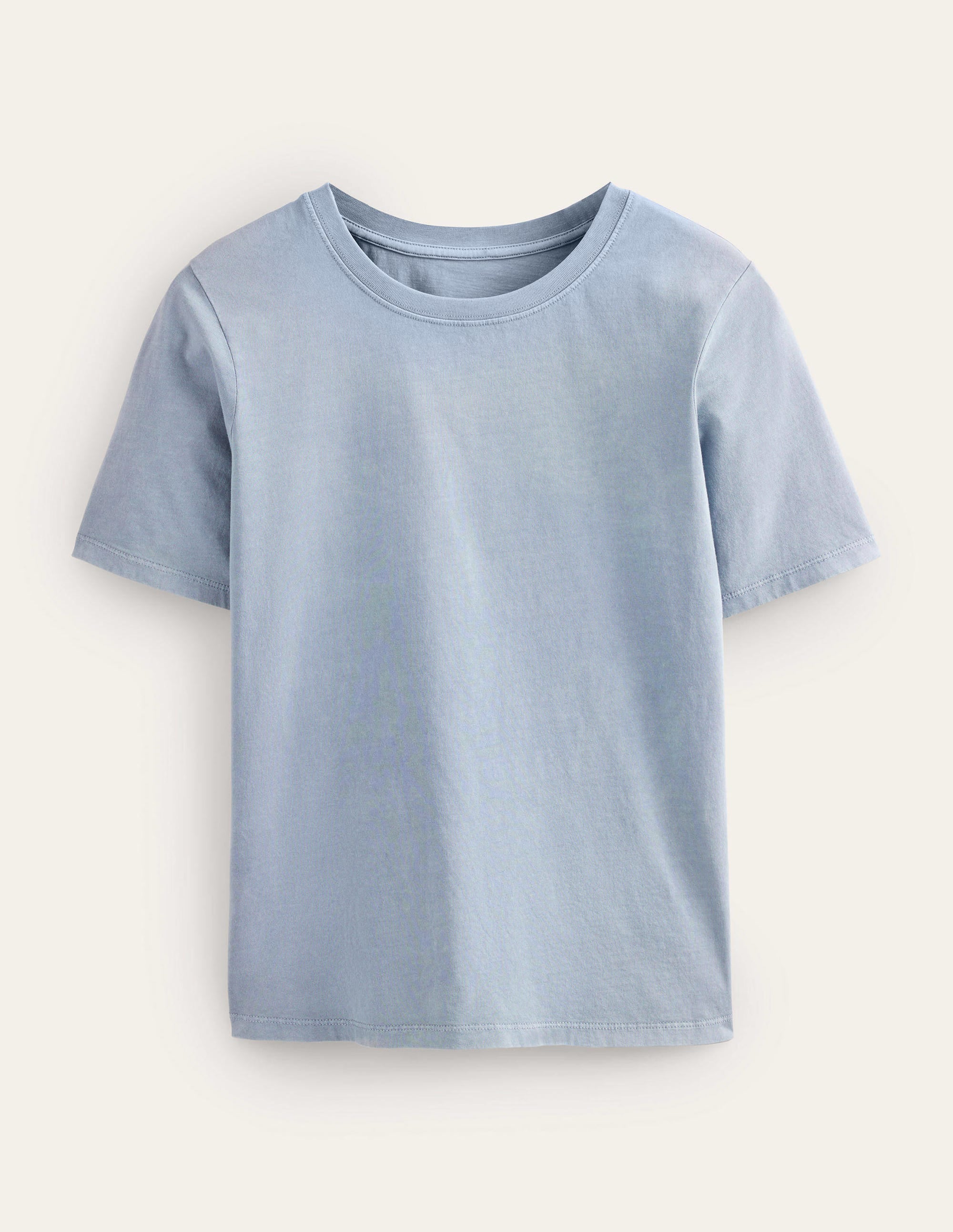 Pflanzlich gefärbtes Rundhals-T-Shirt-Blau - Image 5